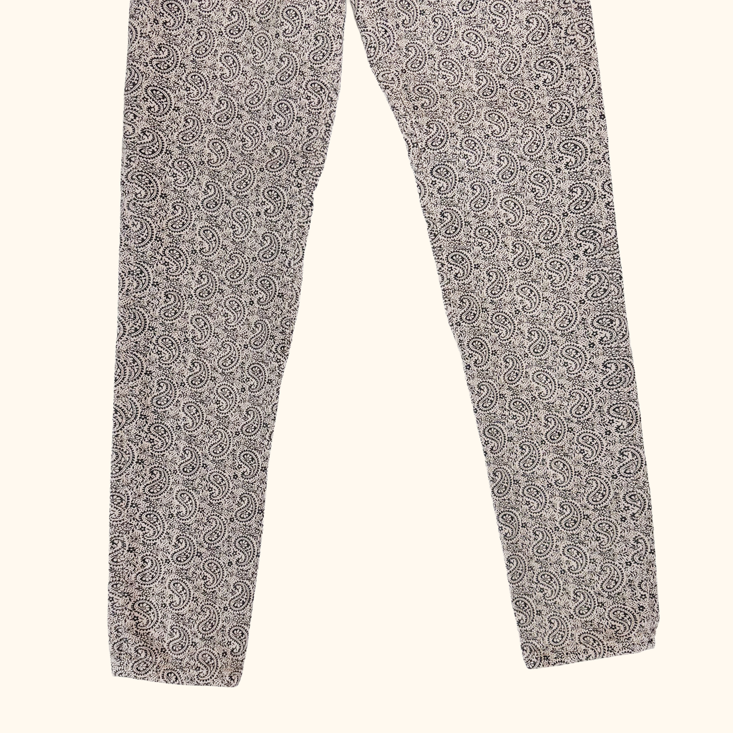 Allsaints Brown Paisley Print Jeans - Size 28 waist Allsaints