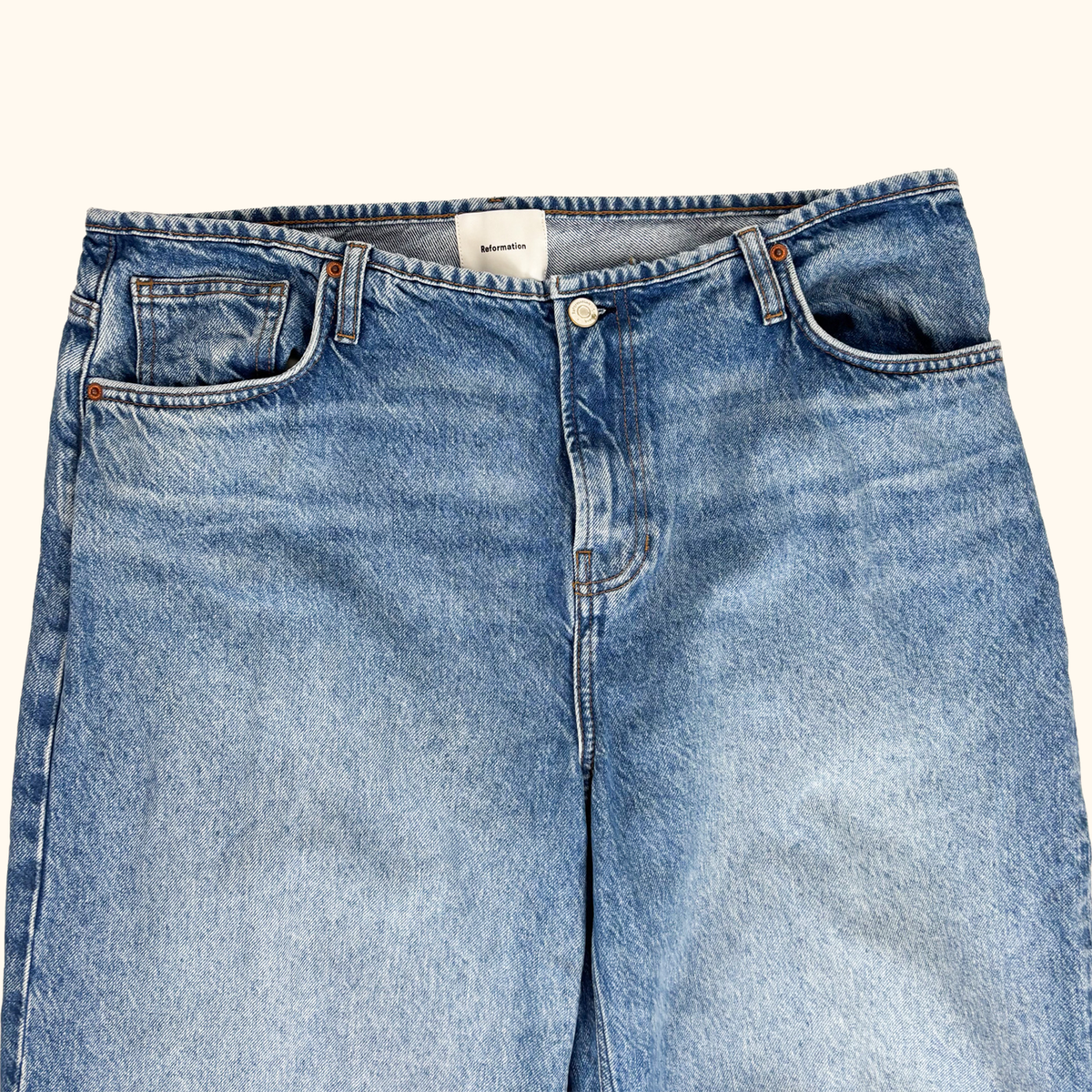 Reformation Cary Low Rise Slouch Wide Leg Jeans - Size 32inch