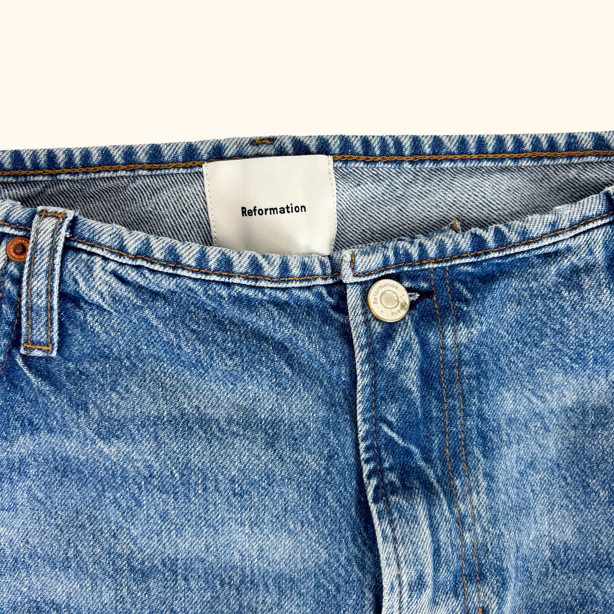 Reformation Cary Low Rise Slouch Wide Leg Jeans - Size 32inch