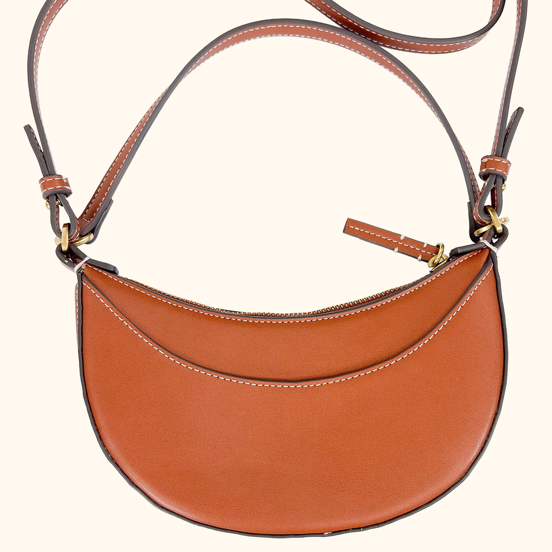 Mango Brown Oval Shoulder Bag Mango