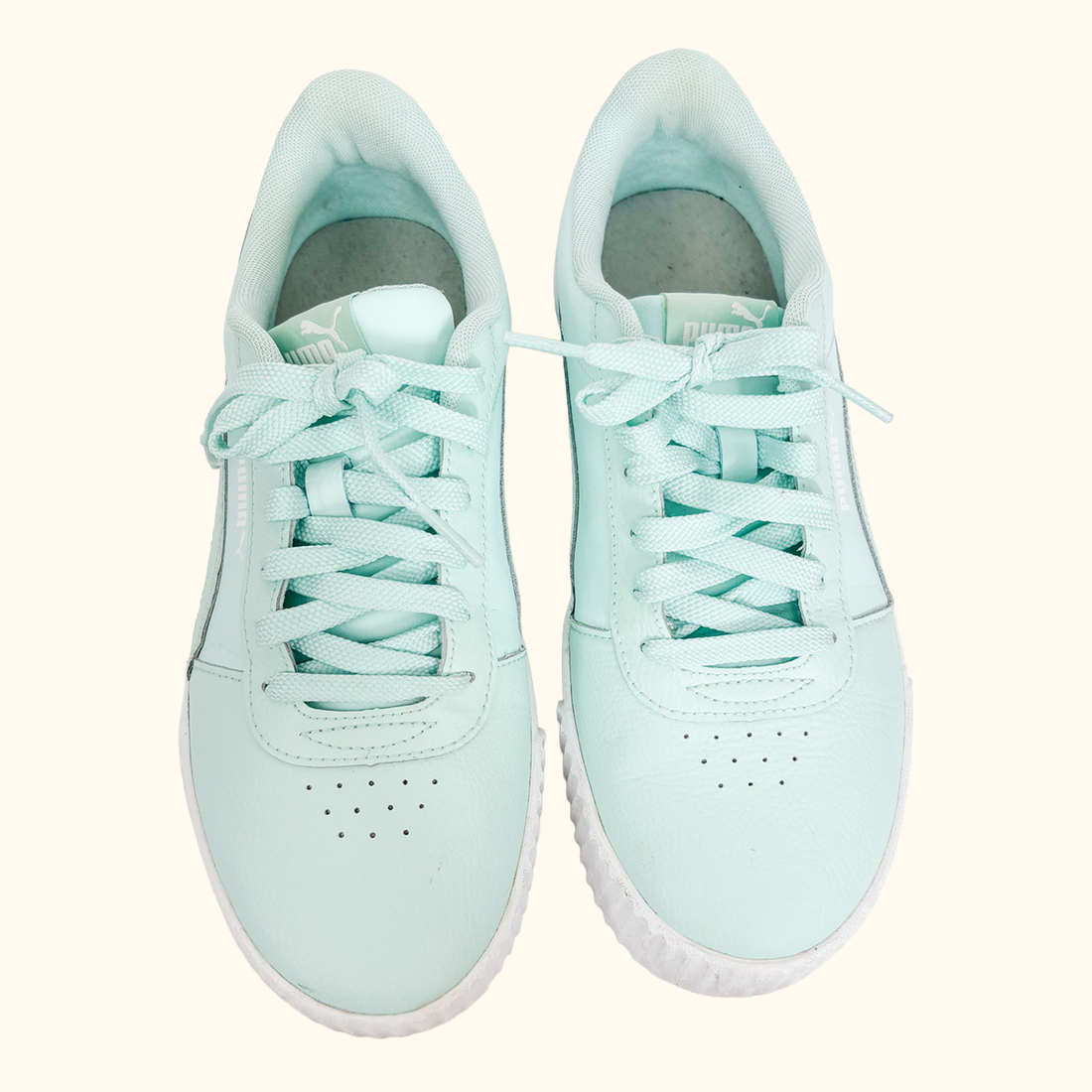 Puma Carina Mint Green Trainers - Size 6 Puma