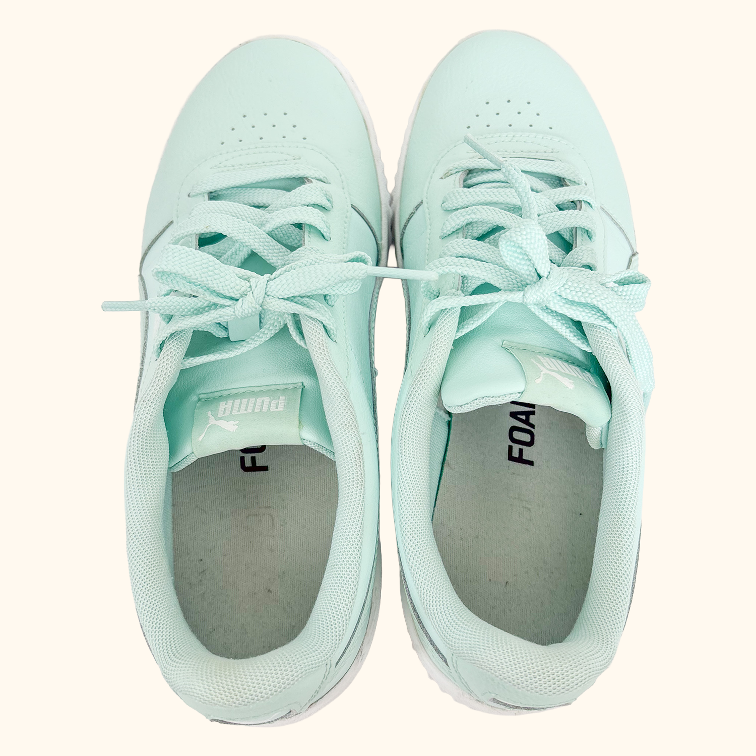 Puma Carina Mint Green Trainers - Size 6 Puma