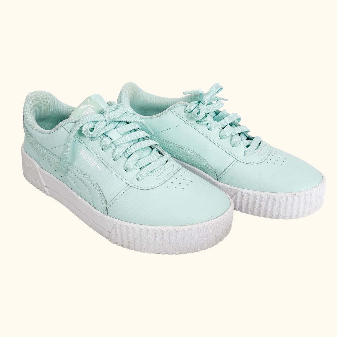 Puma Carina Mint Green Trainers - Size 6 Puma