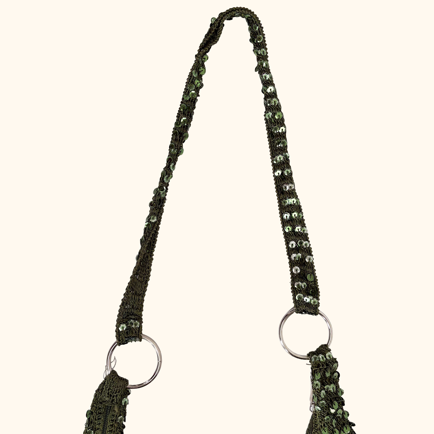 Emerald Green Sequin Hobo Slouch Bag Sunshine Thrift