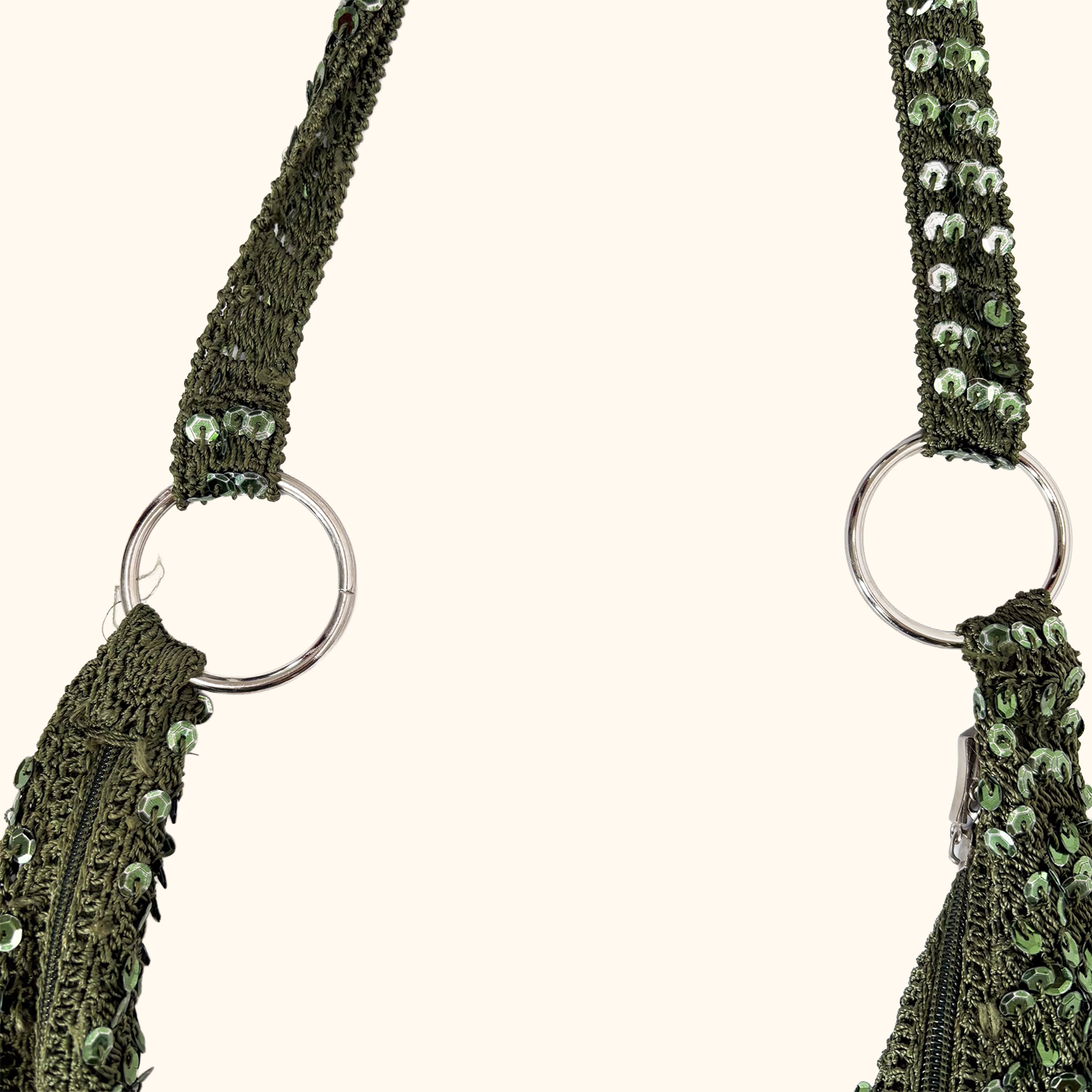 Emerald Green Sequin Hobo Slouch Bag Sunshine Thrift