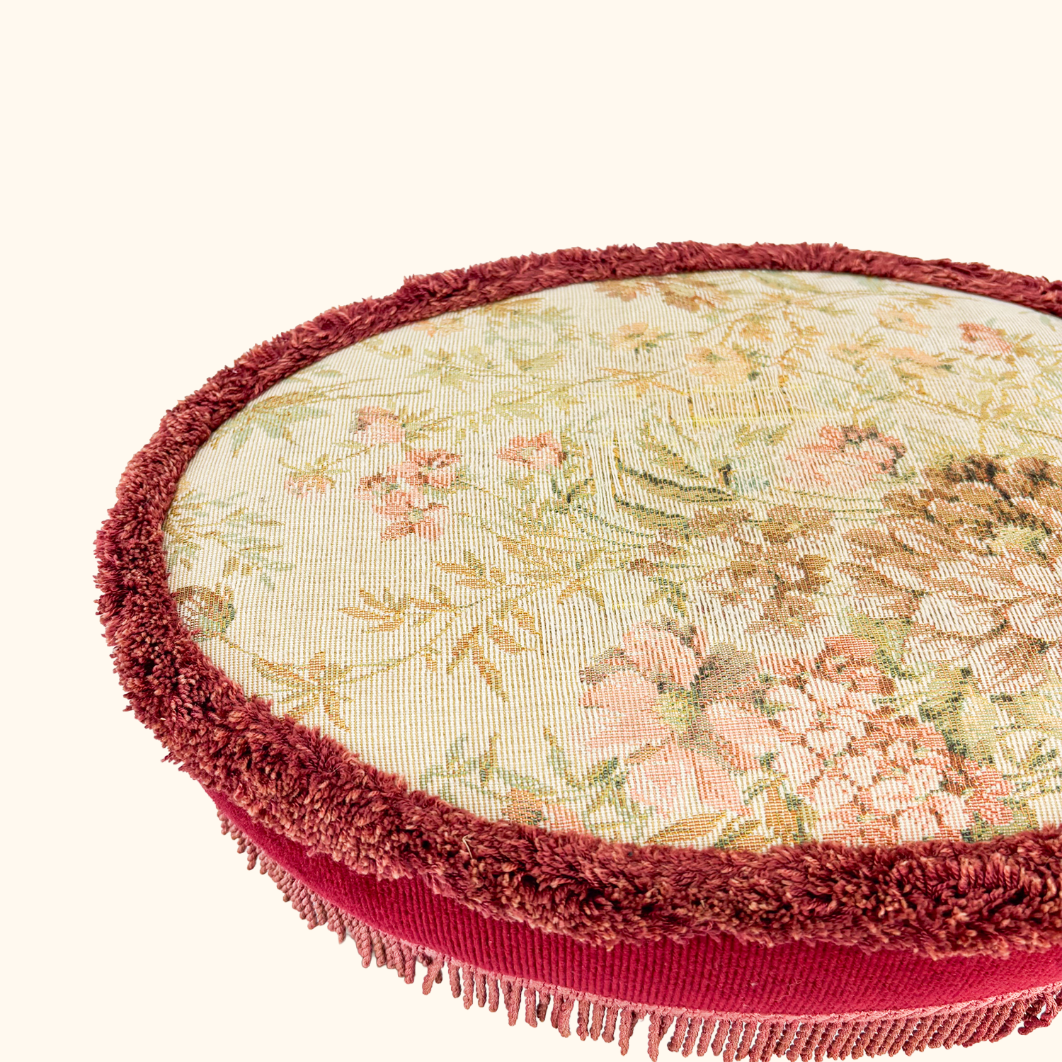 Vintage Sherborne Upholstered Tapestry Footstool Sherborne