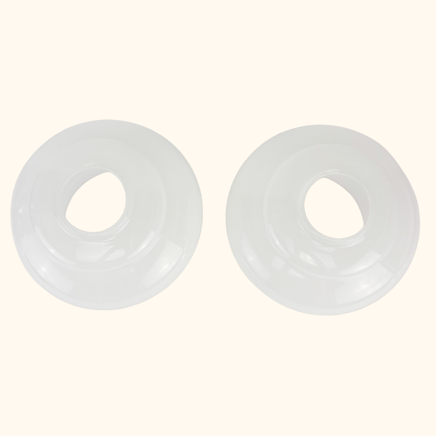 Vintage White Opaline Glass Pendant Light Shades Pair Sunshine Thrift
