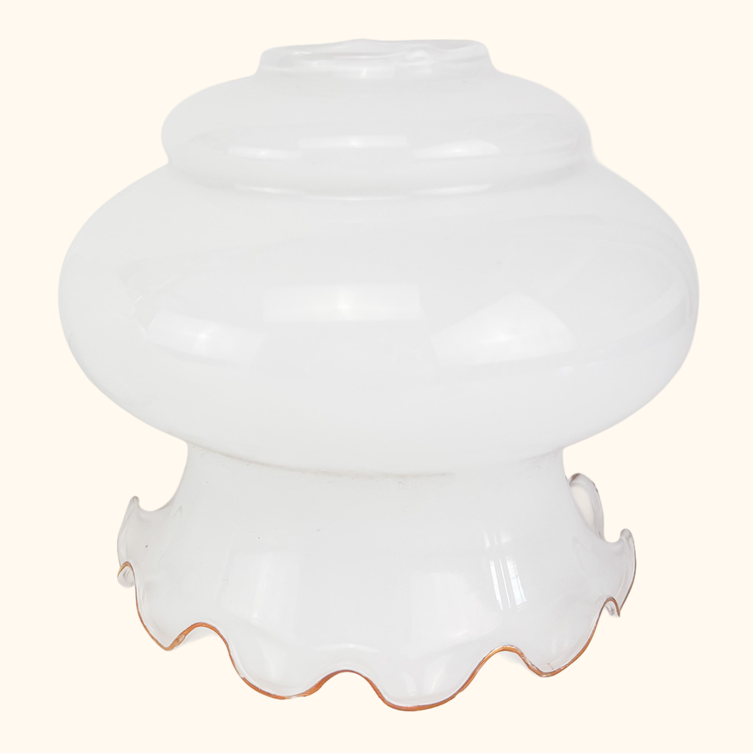Vintage White Opaline Glass Pendant Light Shades Pair Sunshine Thrift