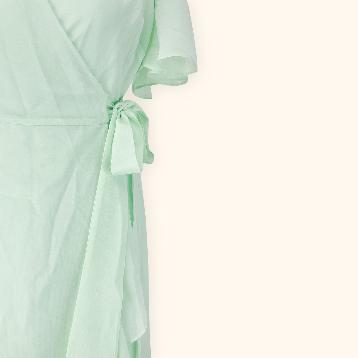 Debut Mint Green Ruffle Chiffon Maxi Dress - Size 8