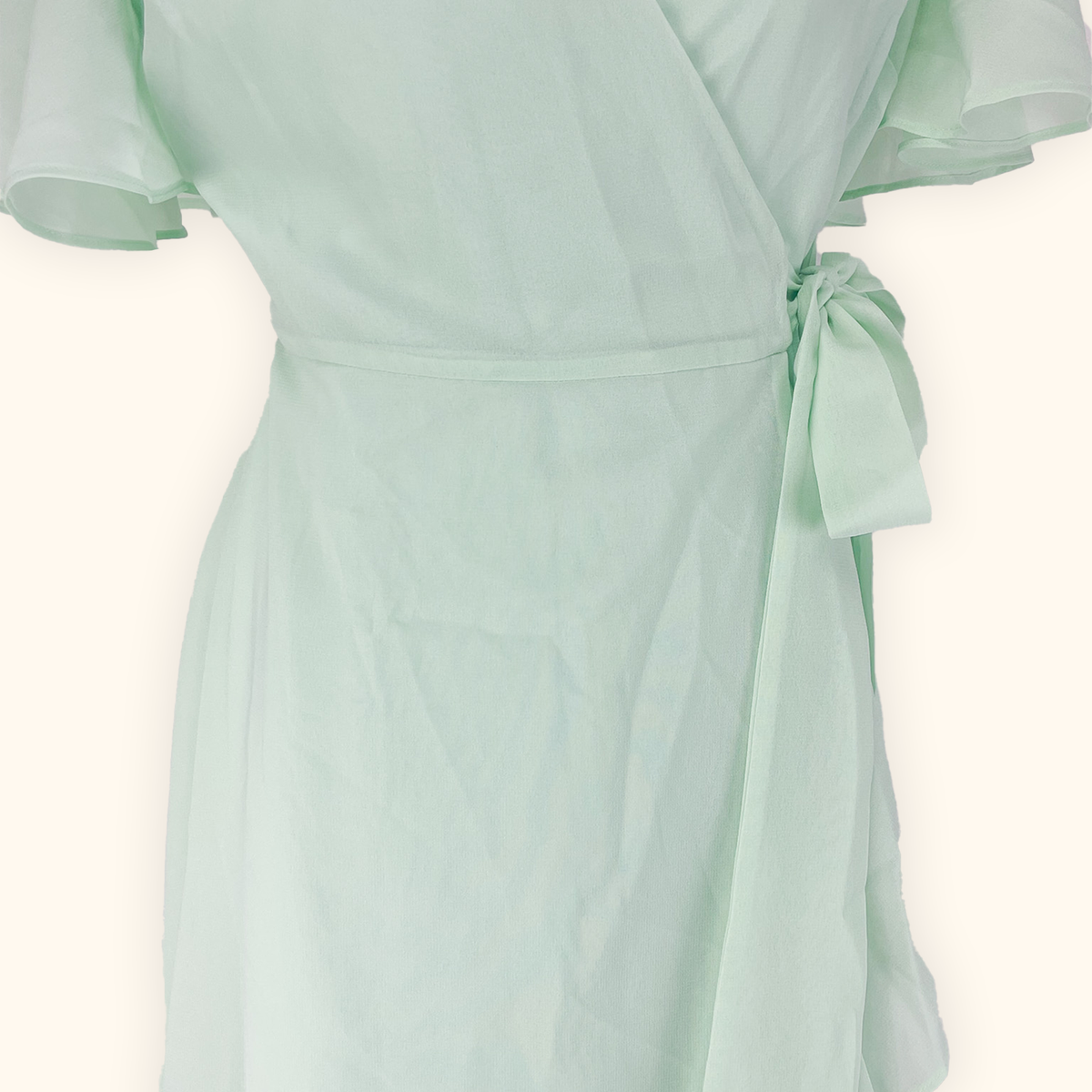Debut Mint Green Ruffle Chiffon Maxi Dress - Size 8