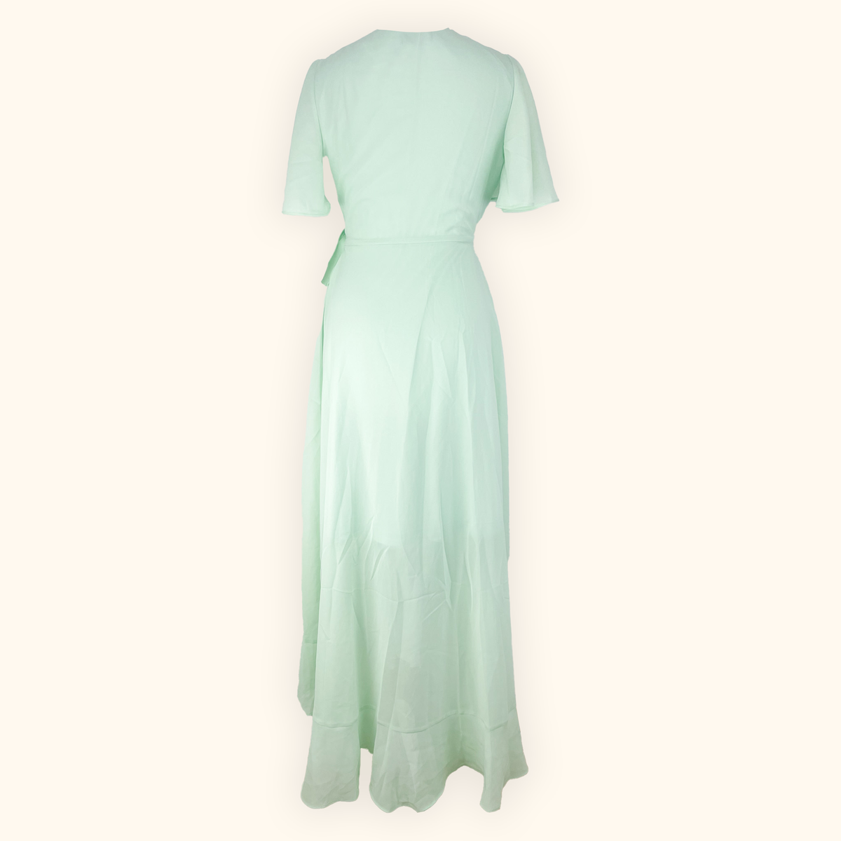 Debut Mint Green Ruffle Chiffon Maxi Dress - Size 8