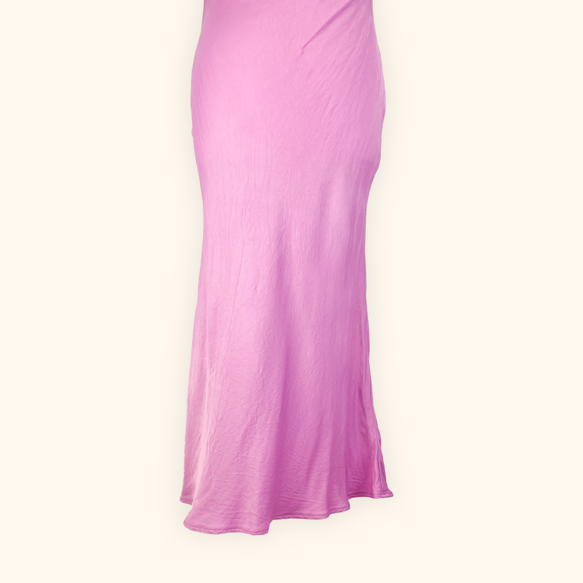 Zara Orchid Pink Satin Cami Maxi Dress - Size Small Zara