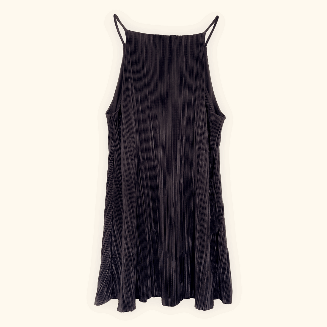 Pins and Needles Dark Grey Plisse Mini Dress - Size Small Pins and Needles