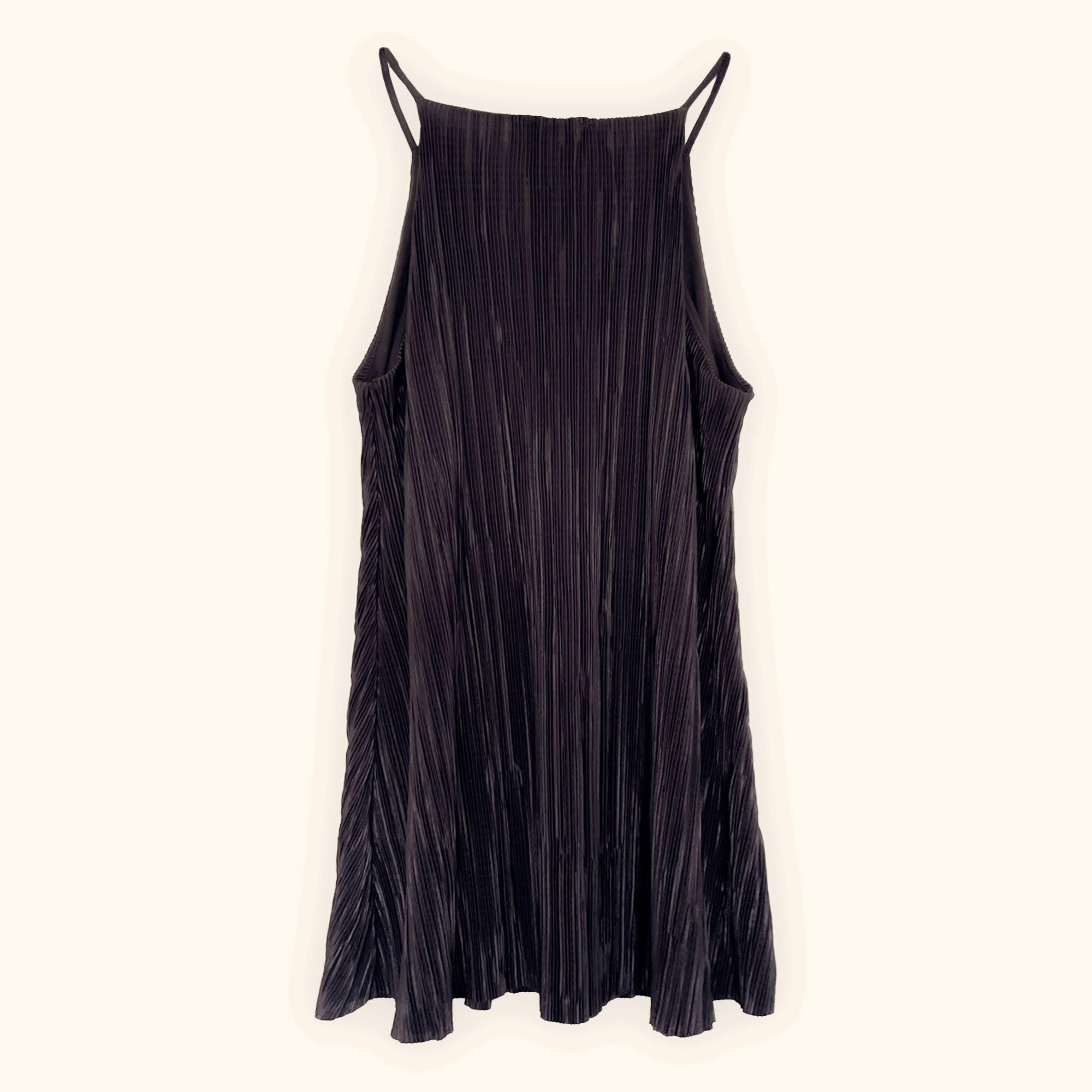 Pins and Needles Dark Grey Plisse Mini Dress - Size Small Pins and Needles