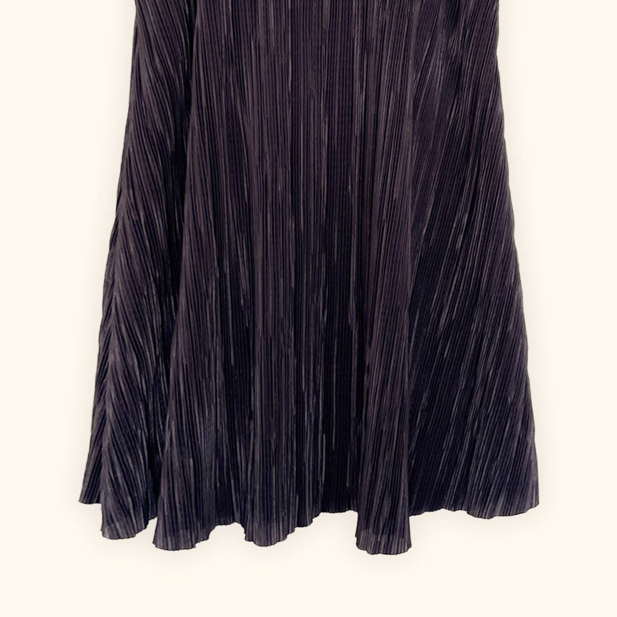 Pins and Needles Dark Grey Plisse Mini Dress - Size Small Pins and Needles