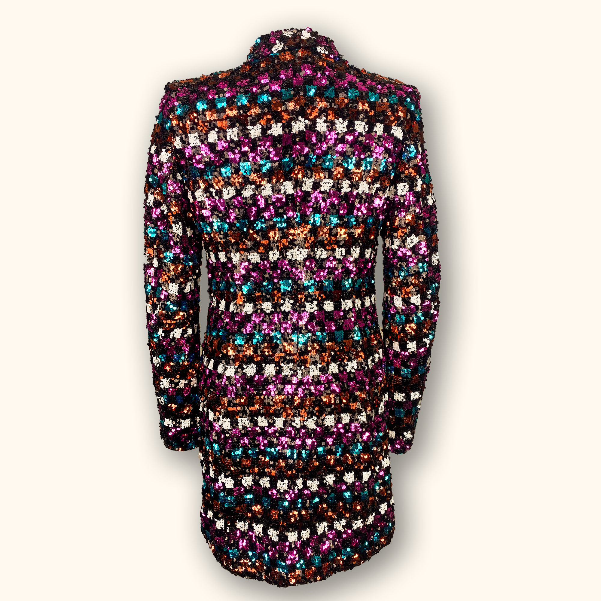 River Island Colourful Sequin Blazer Dress - Size 10 - - Dresses