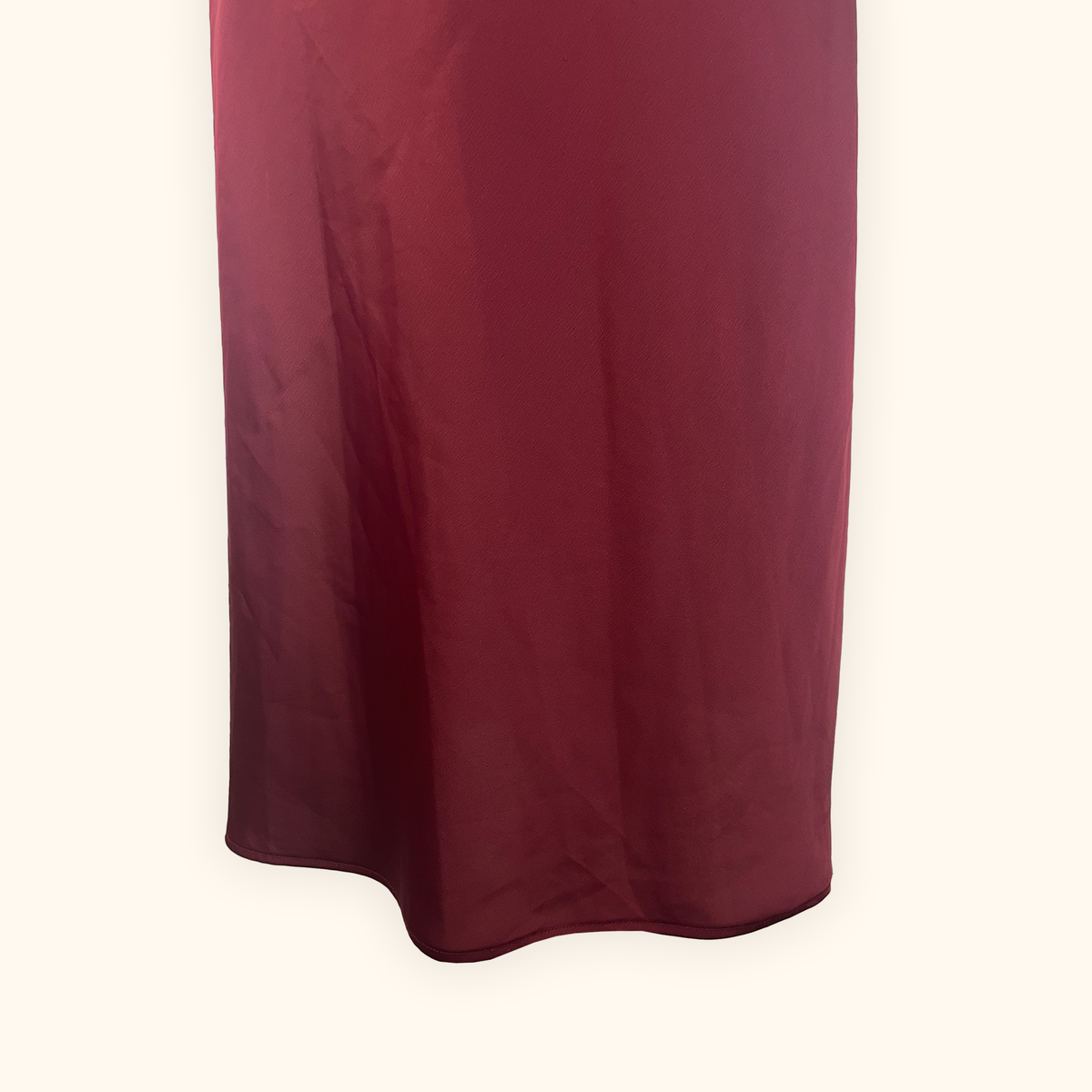 Urban Outfitters Burgundy Satin Cami Midi Dress - Size Medium