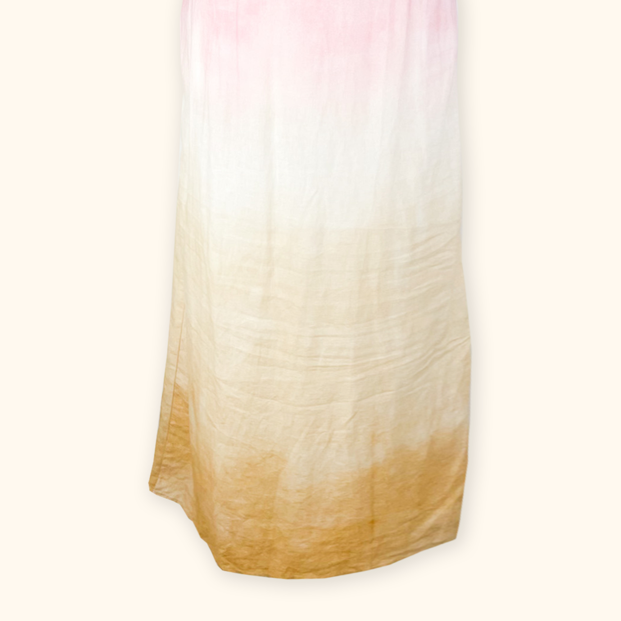 Zara Pink Tie Dye Linen Sleeveless Midi Dress - Size Small Zara