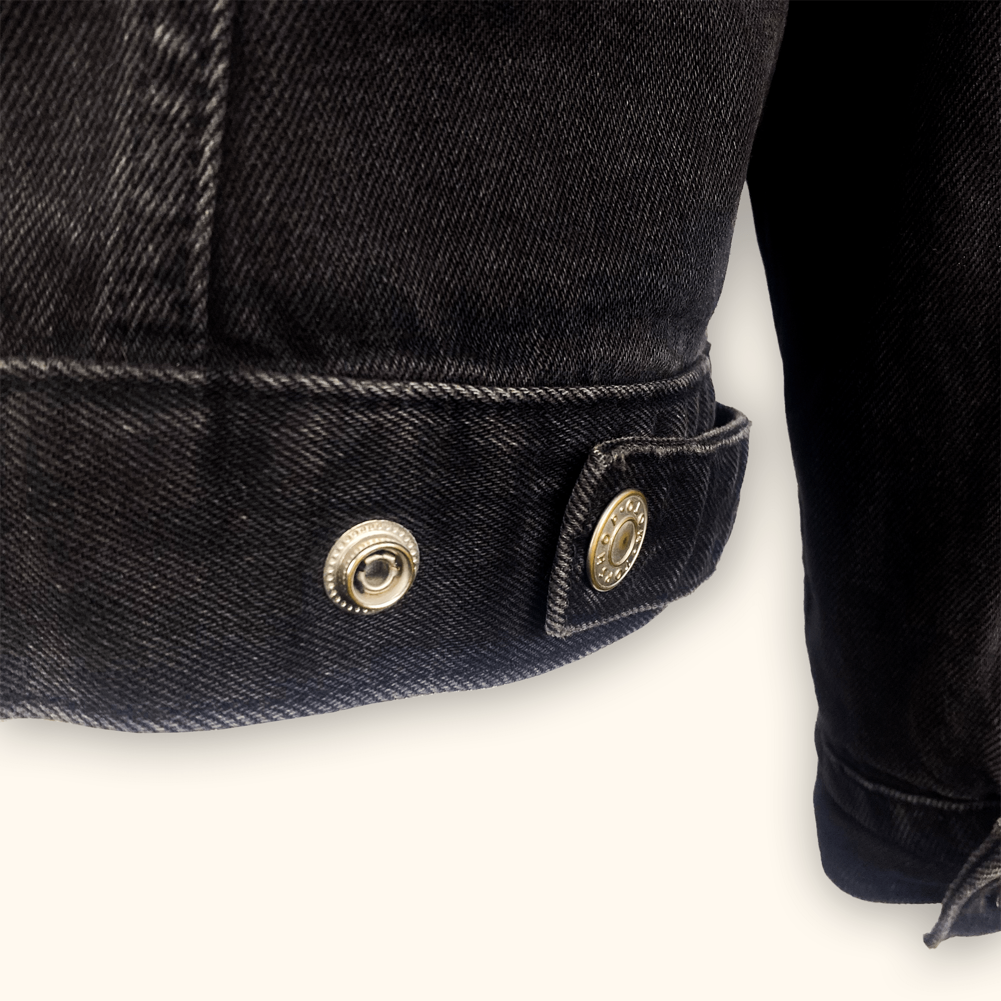 Topshop Washed Out Black Denim Jacket - Size 8 Topshop