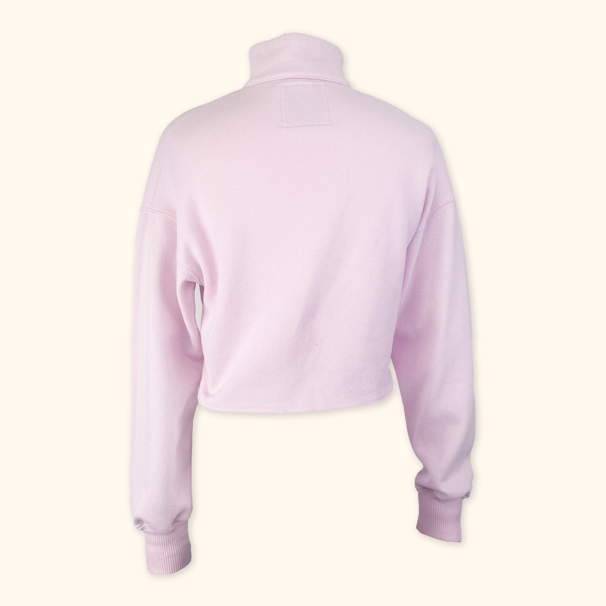 Hollister Pink Soft Butterfly Cropped Quarter Zip Sweatshirt - Size XS Hollister