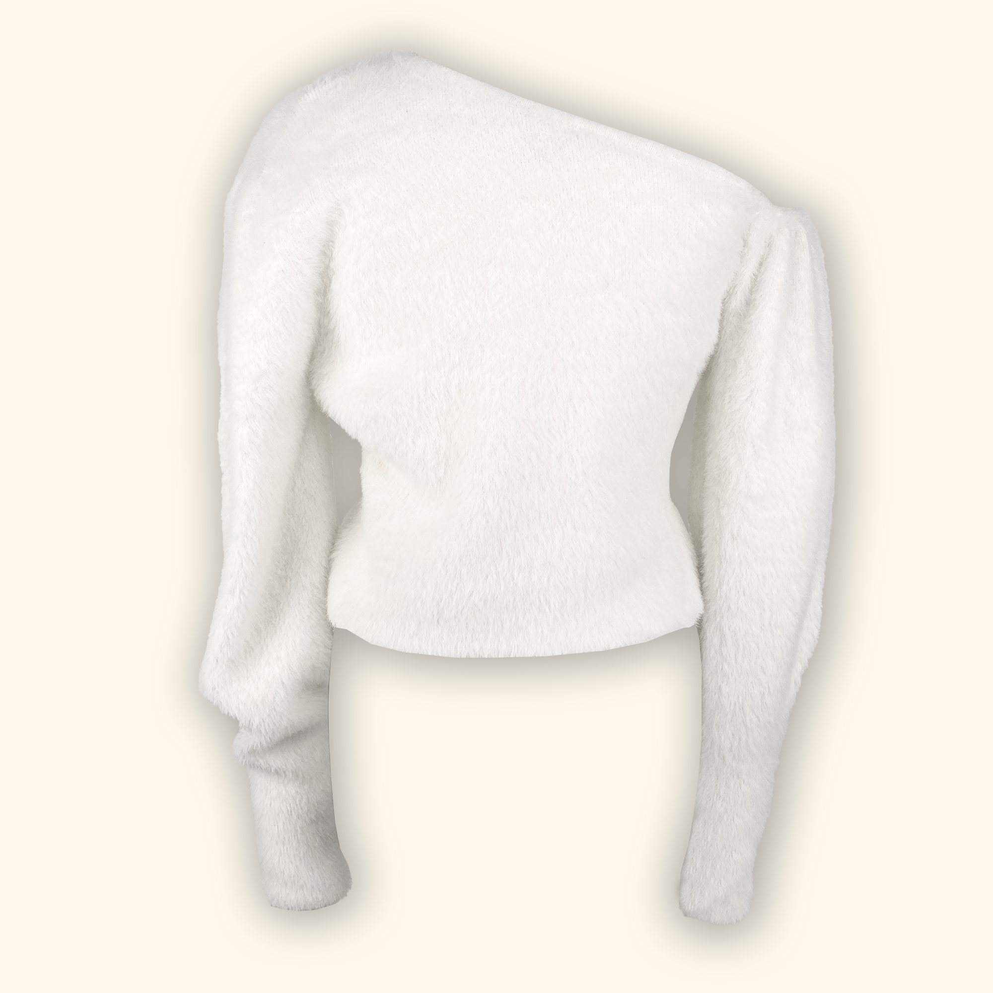 Karen Millen Drop Shoulder White Jumper - Size Medium Karen Millen