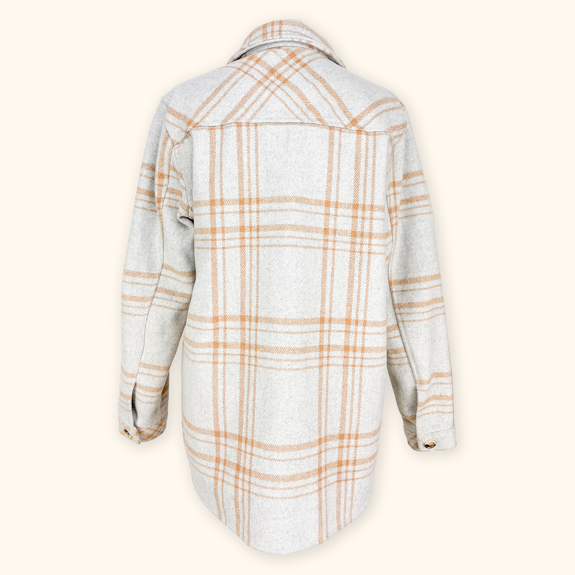 Object Owen Light Grey Plaid Shacket - Size 12 Object