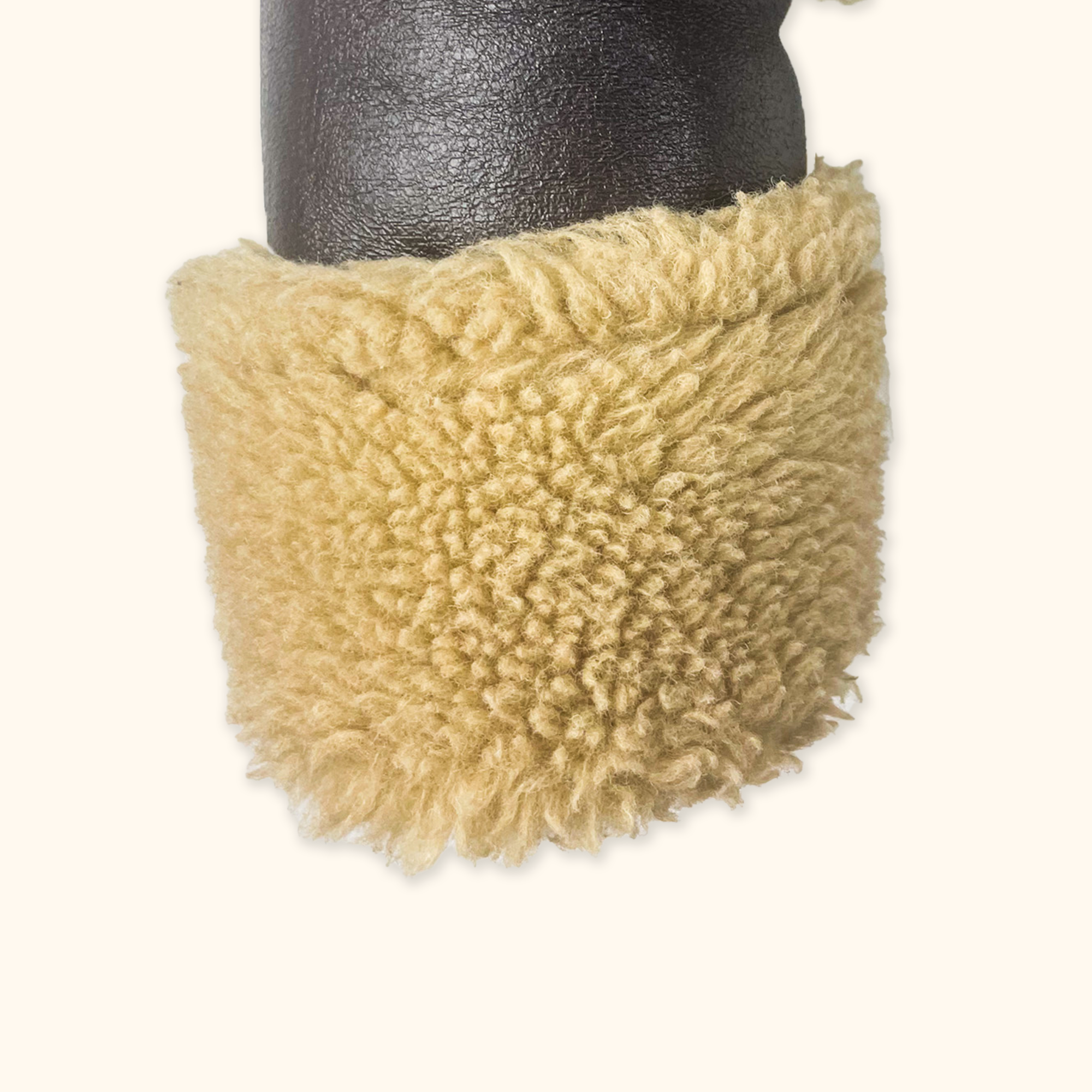 Zara Brown Borg Aviator Biker Jacket - Size Small Zara