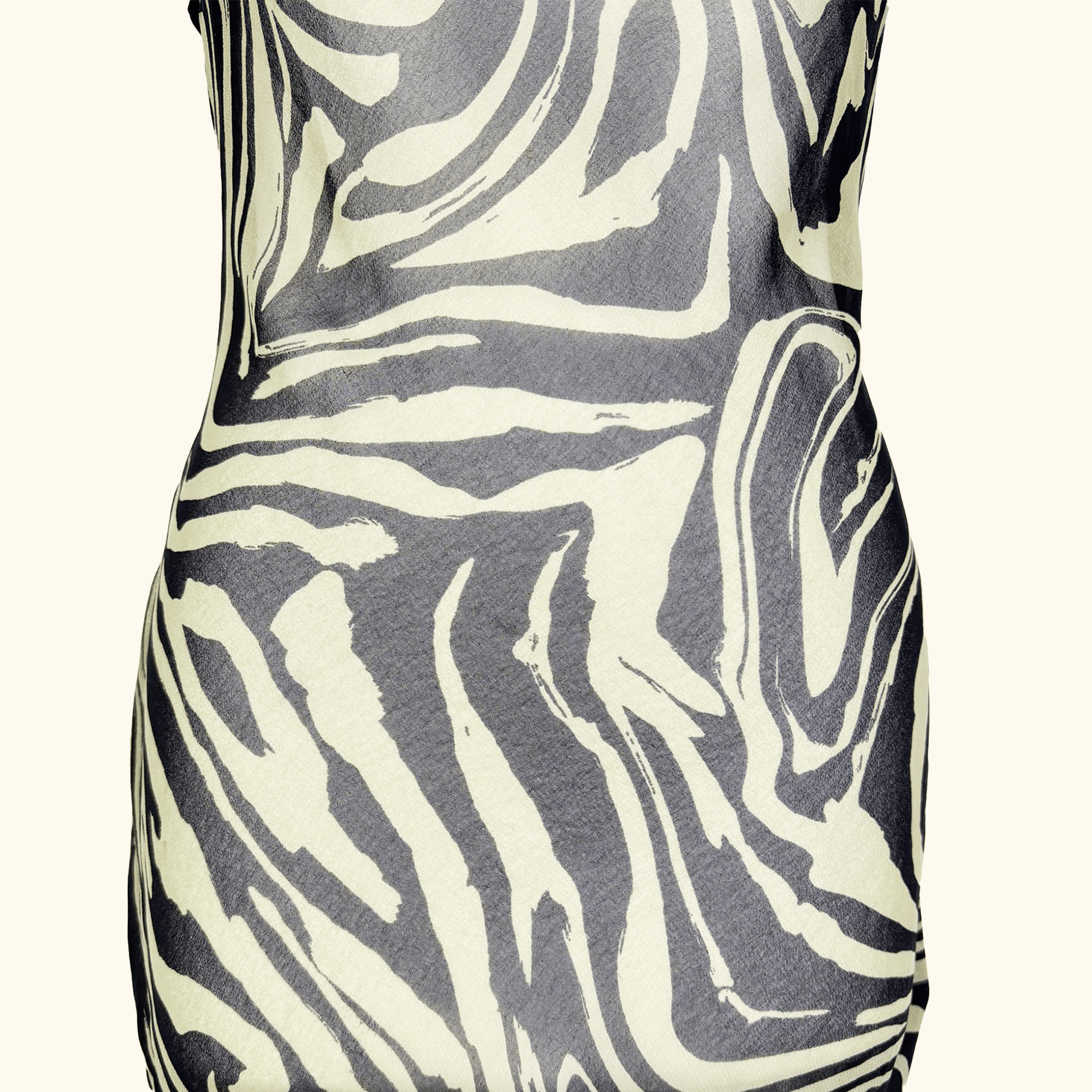 Topshop Khaki Green Zebra Print Mesh Maxi Dress - Size Small