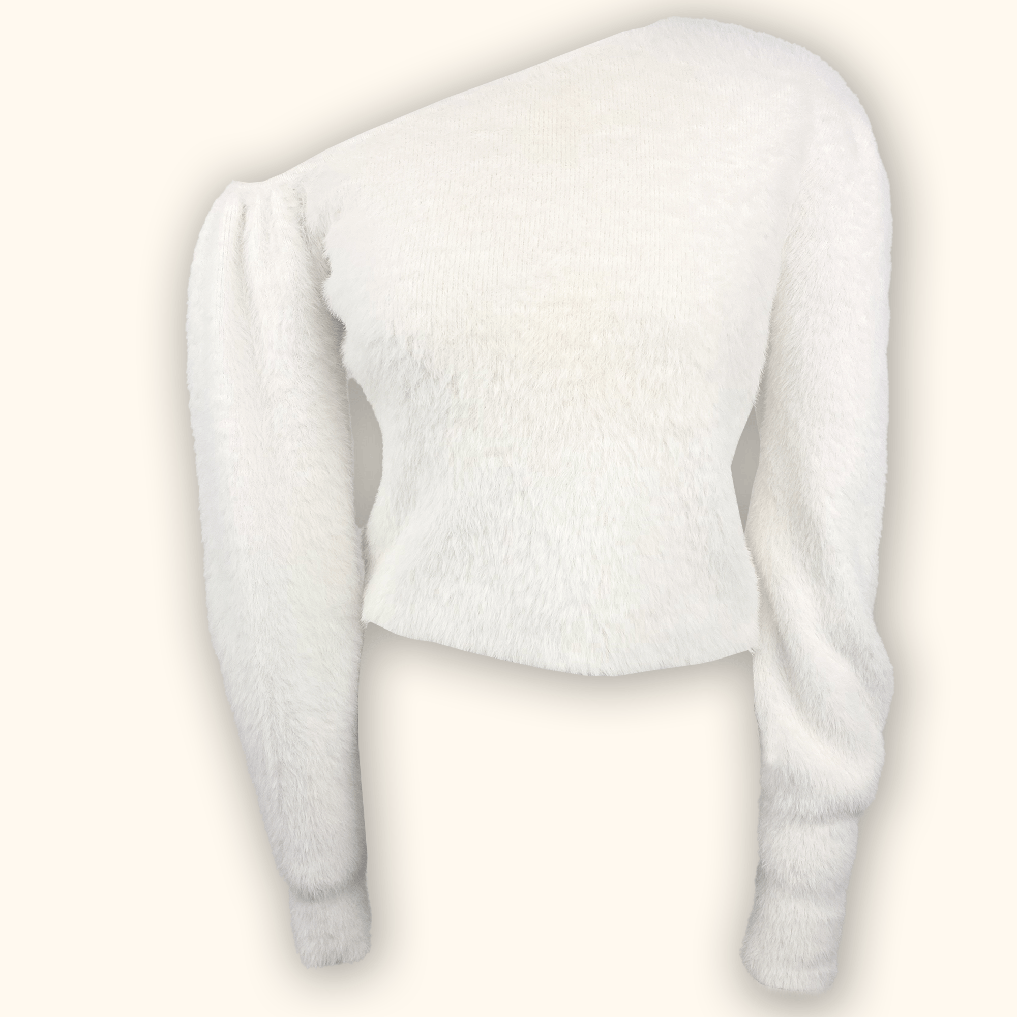 Karen Millen Drop Shoulder White Jumper - Size Medium Karen Millen