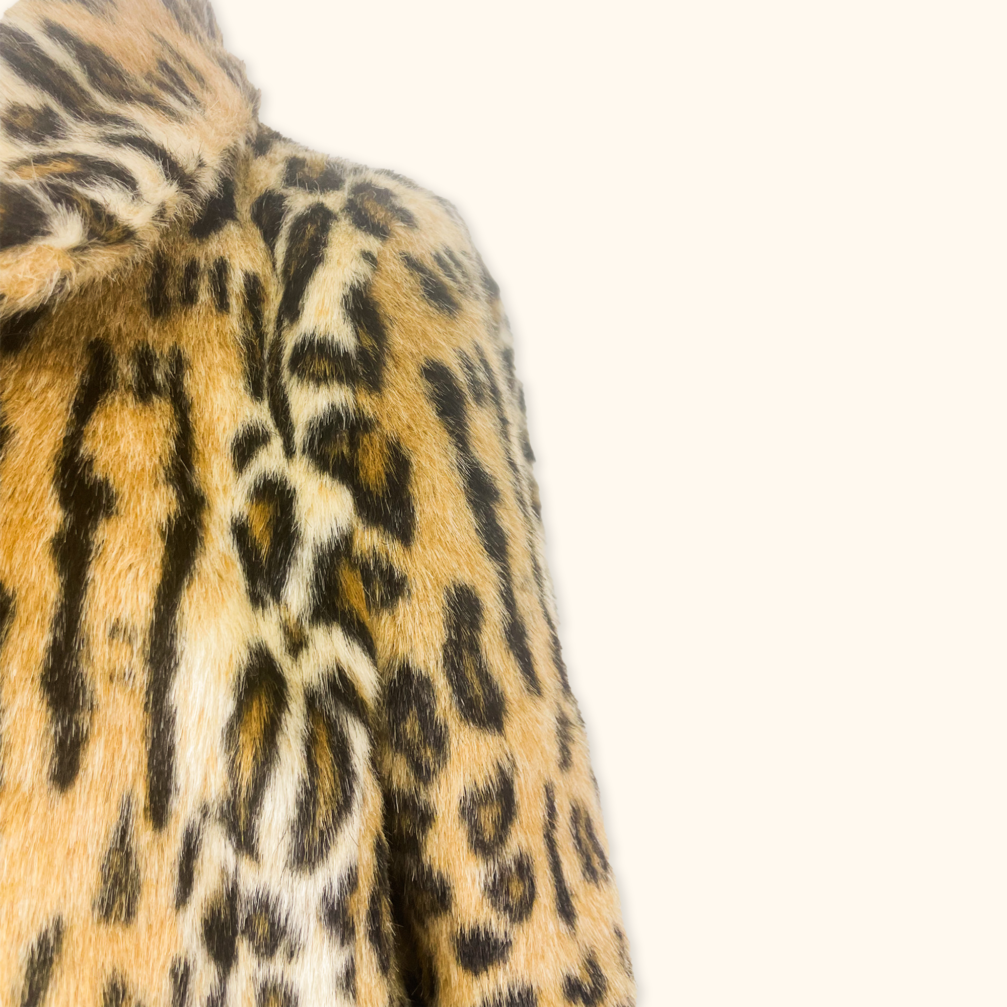 H&M Faux Fur Leopard Print Coat - Size XS - - Coats & jackets