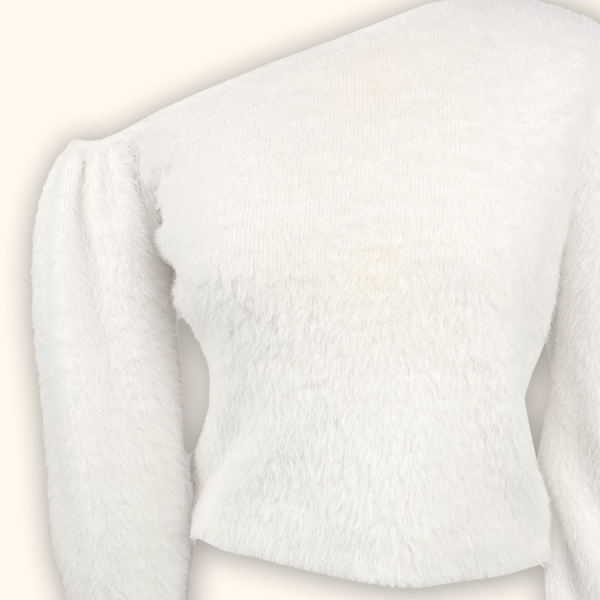 Karen Millen Drop Shoulder White Jumper - Size Medium Karen Millen