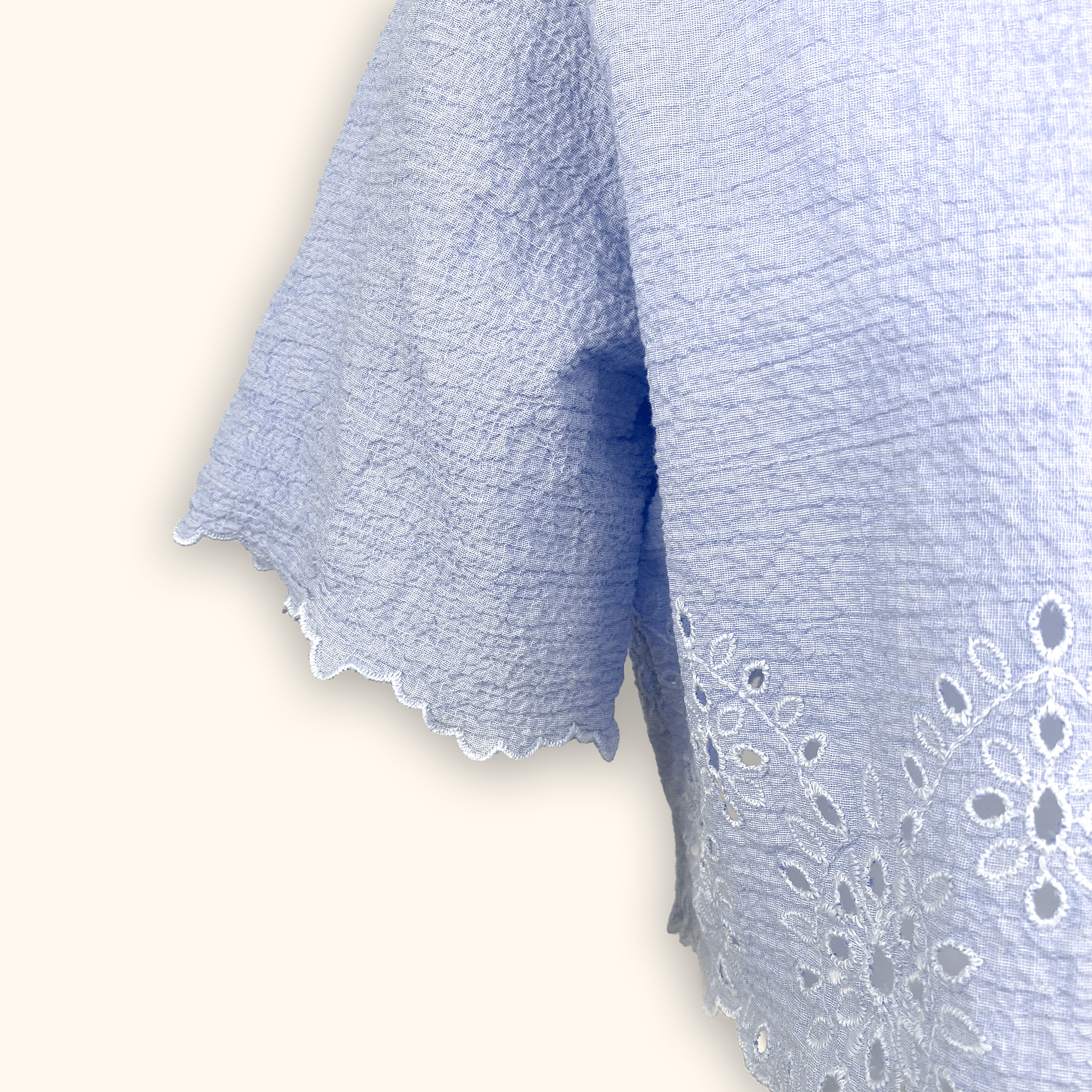 Zara Light Blue Cropped Shirt - Size XL Zara