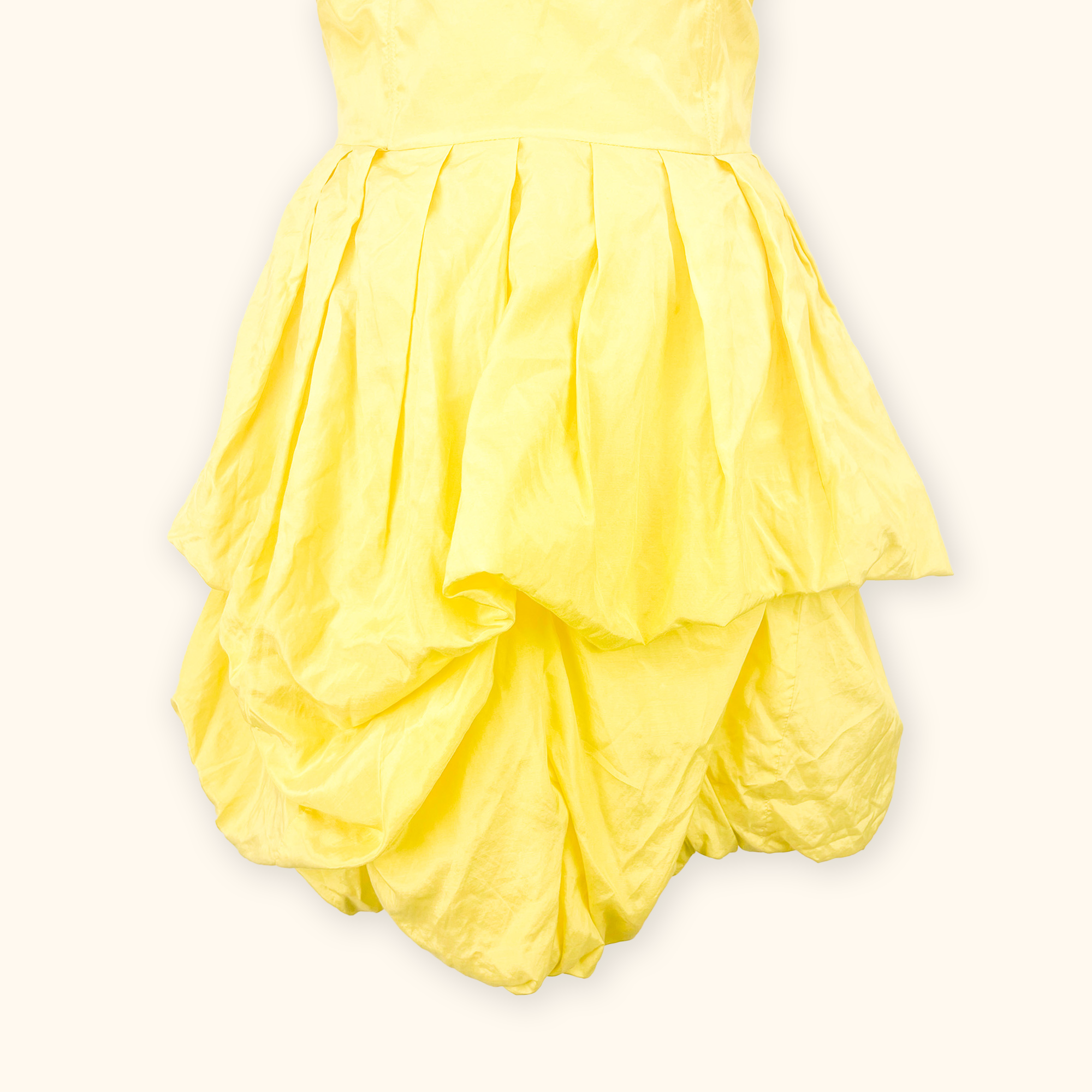 ASOS Yellow Puff Ball Strapless Mini Dress - Size 14 ASOS