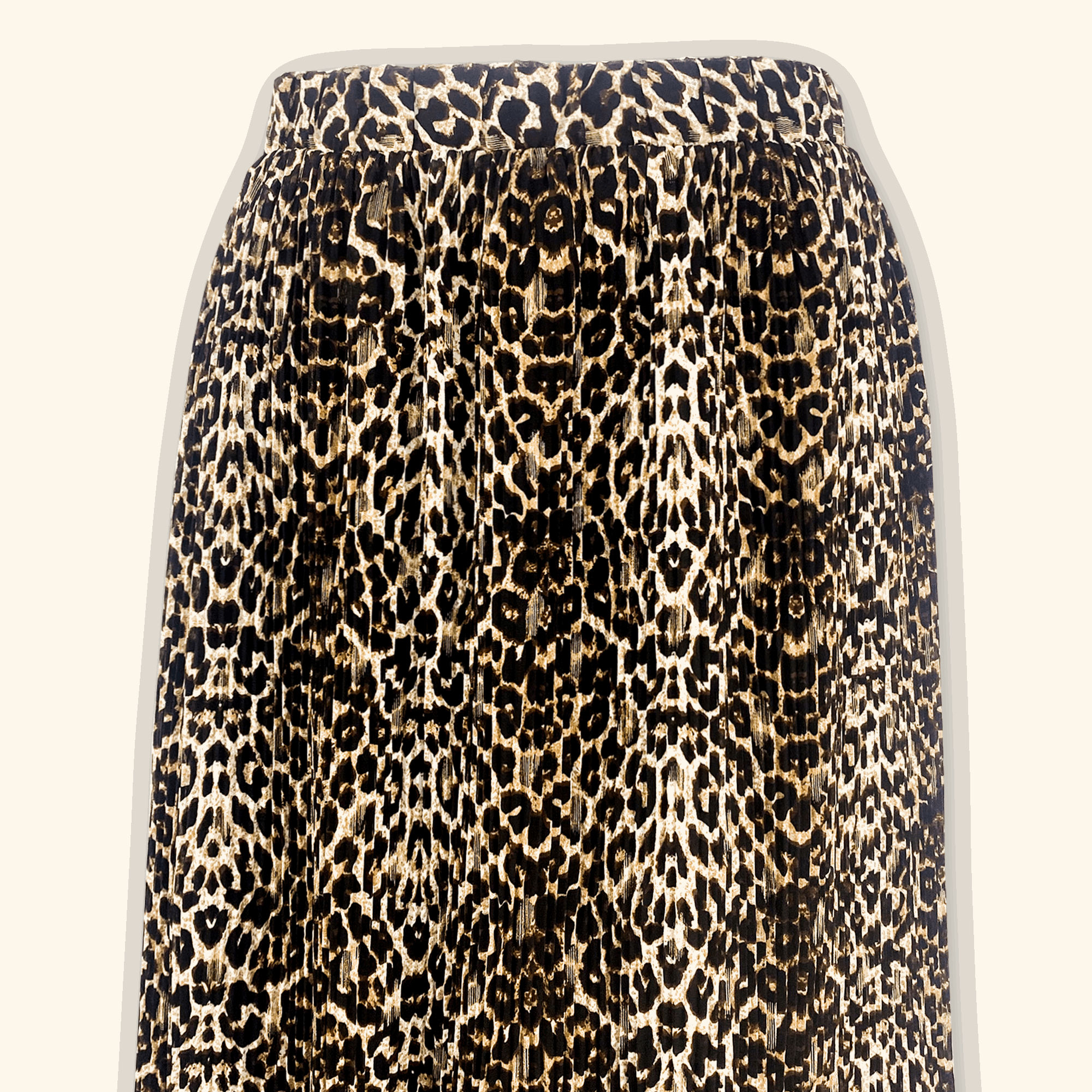 Feather and Bone Leopard Print Pleated Midi Skirt - Size Medium - - Skirts