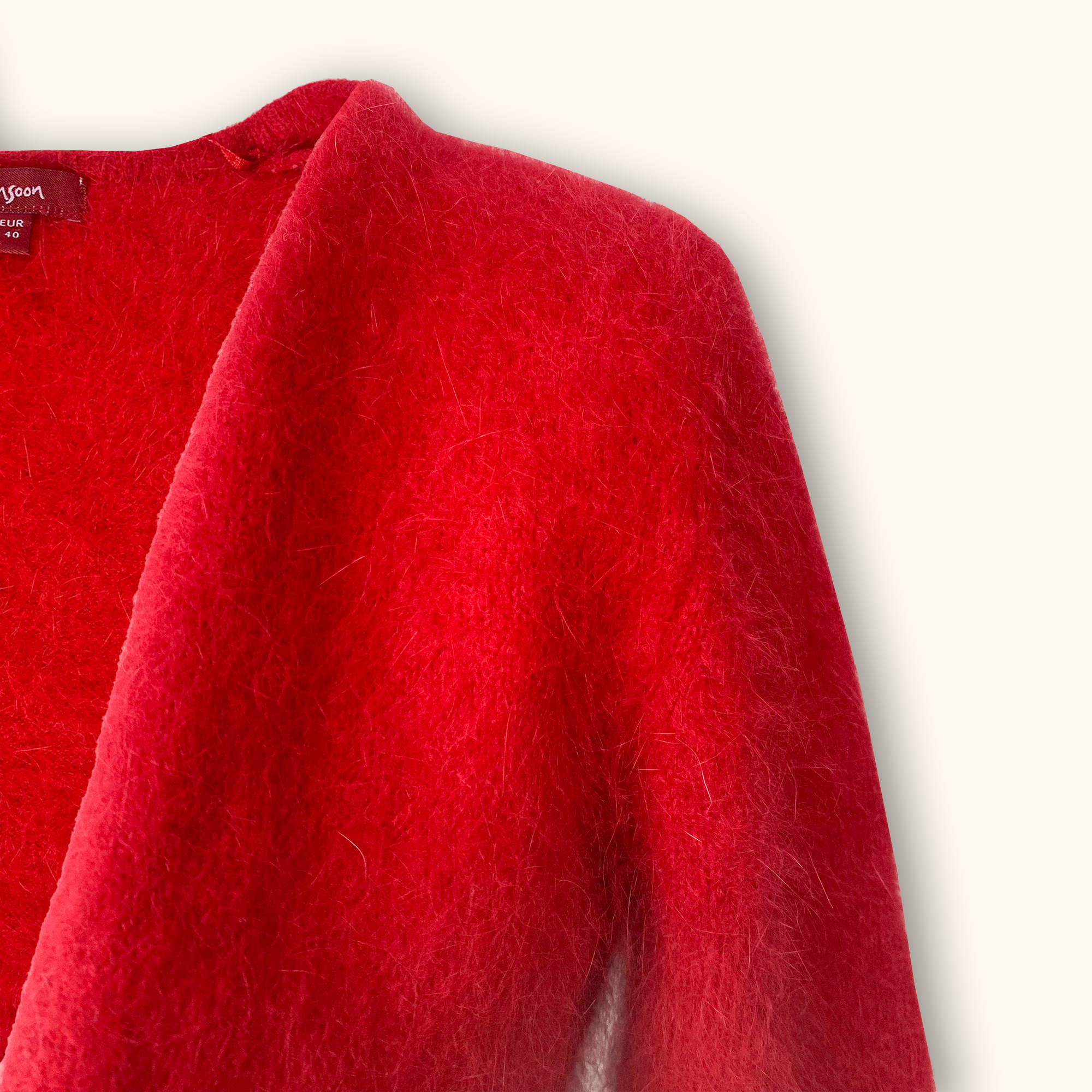 Monsoon Red Cropped Cardigan - Size 12 - - Coats & jackets