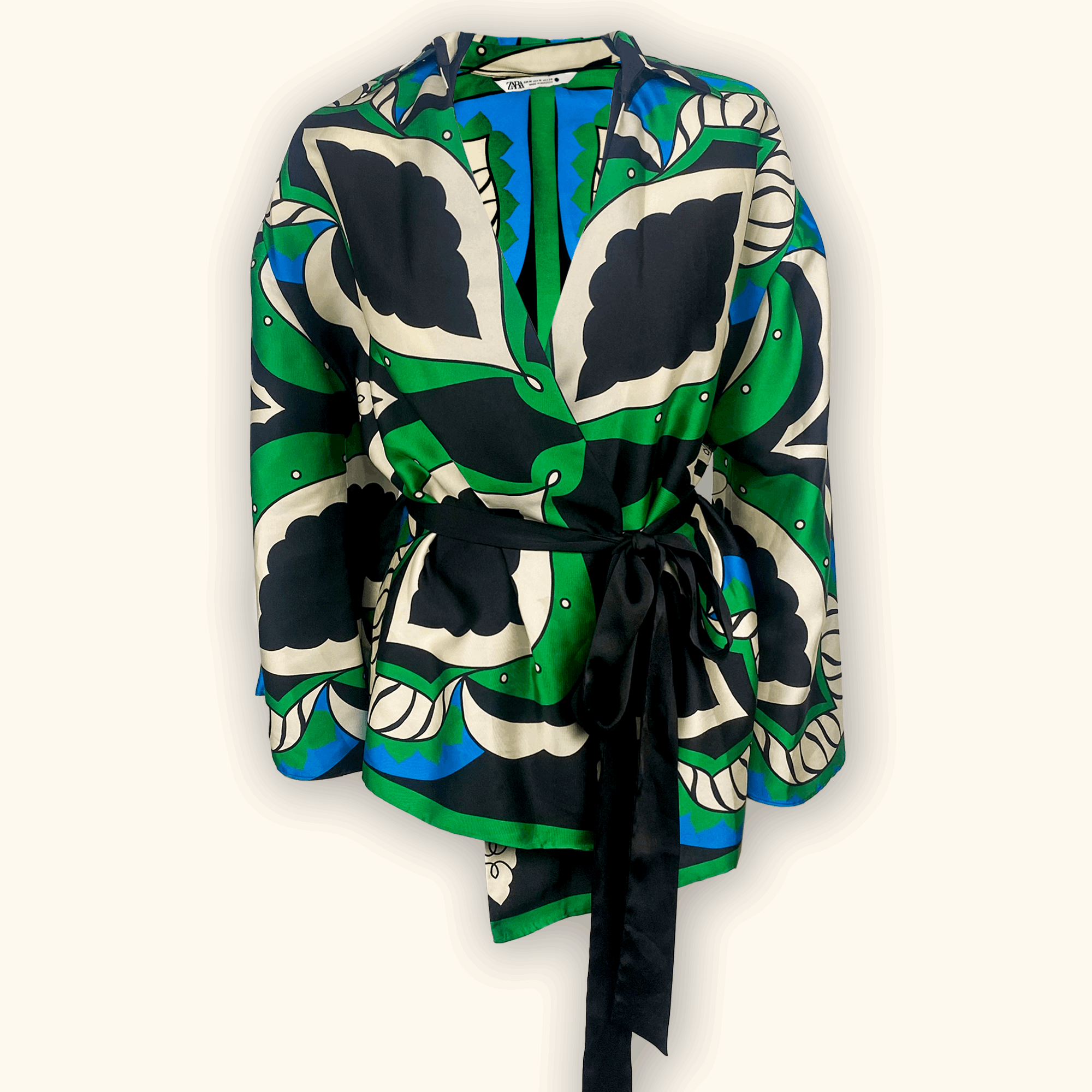 Zara Pattern Kimono Shirt Co-ord - Size Medium - - Tops & Shirts