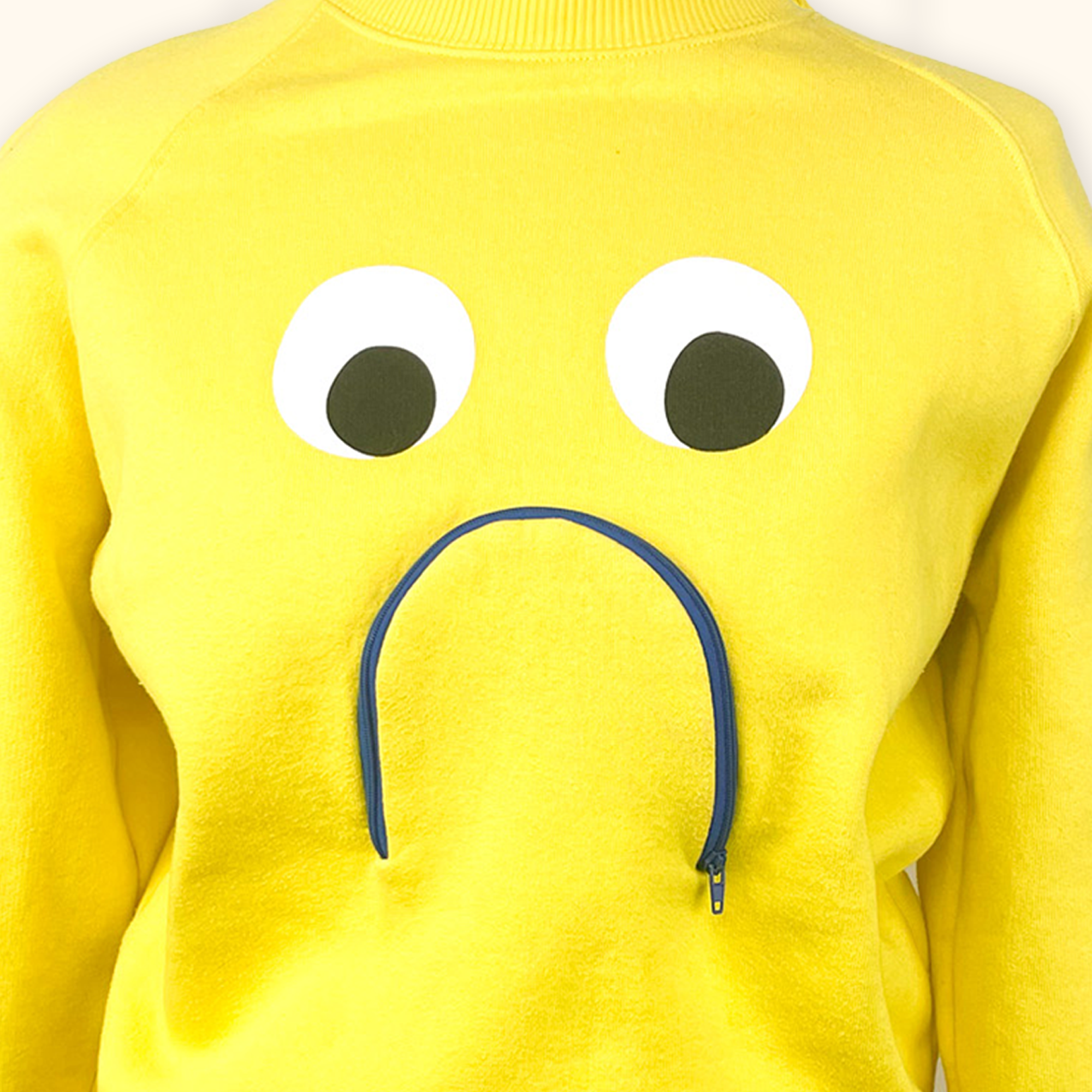 Lazy Oaf Yellow Shut Your Mouth Sweatshirt - Size Small Lazy Oaf