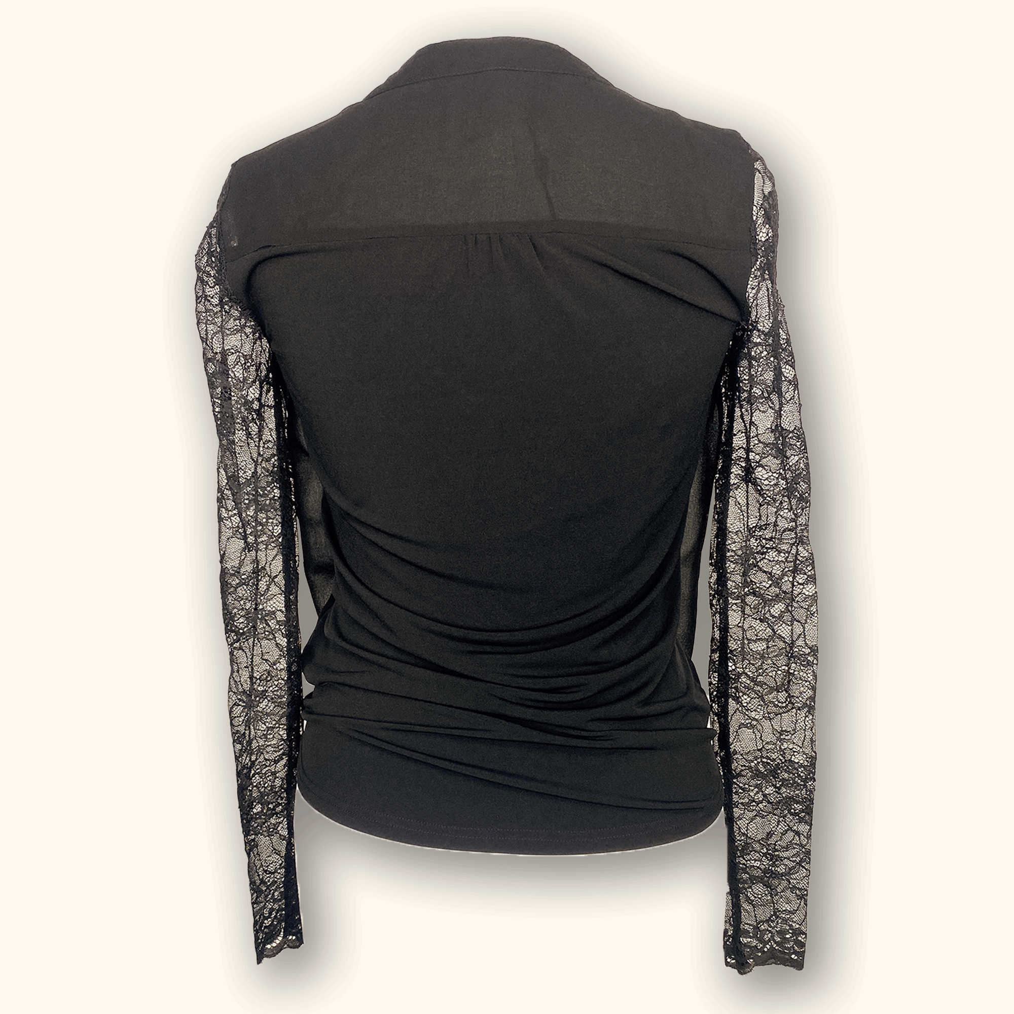 Coast Black Sheer Long Sleeve Lace Top - Size 6 -  - Tops & Shirts