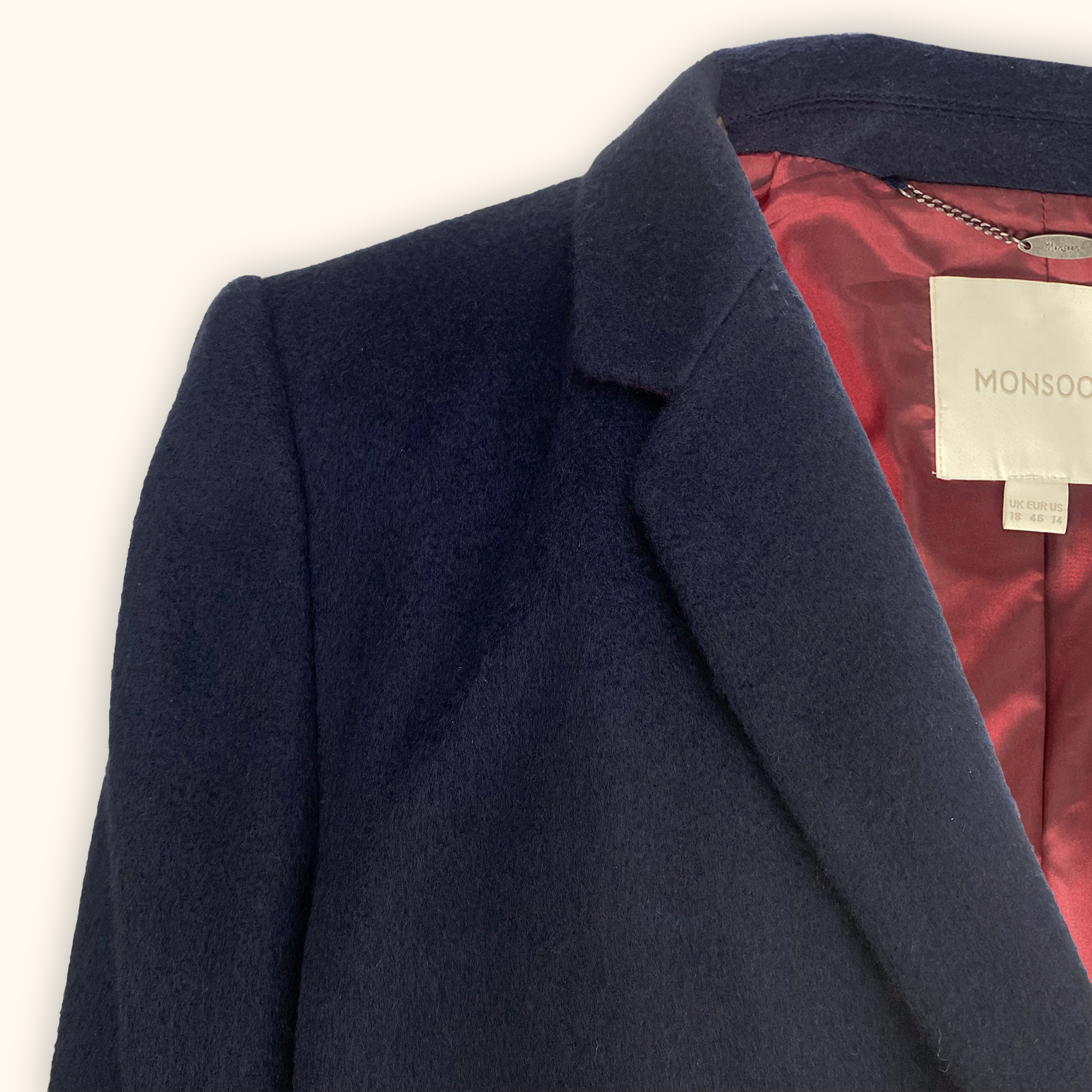 Monsoon Soft Wool Blend Ombre Coat - Size 18 -  - Coats & jackets