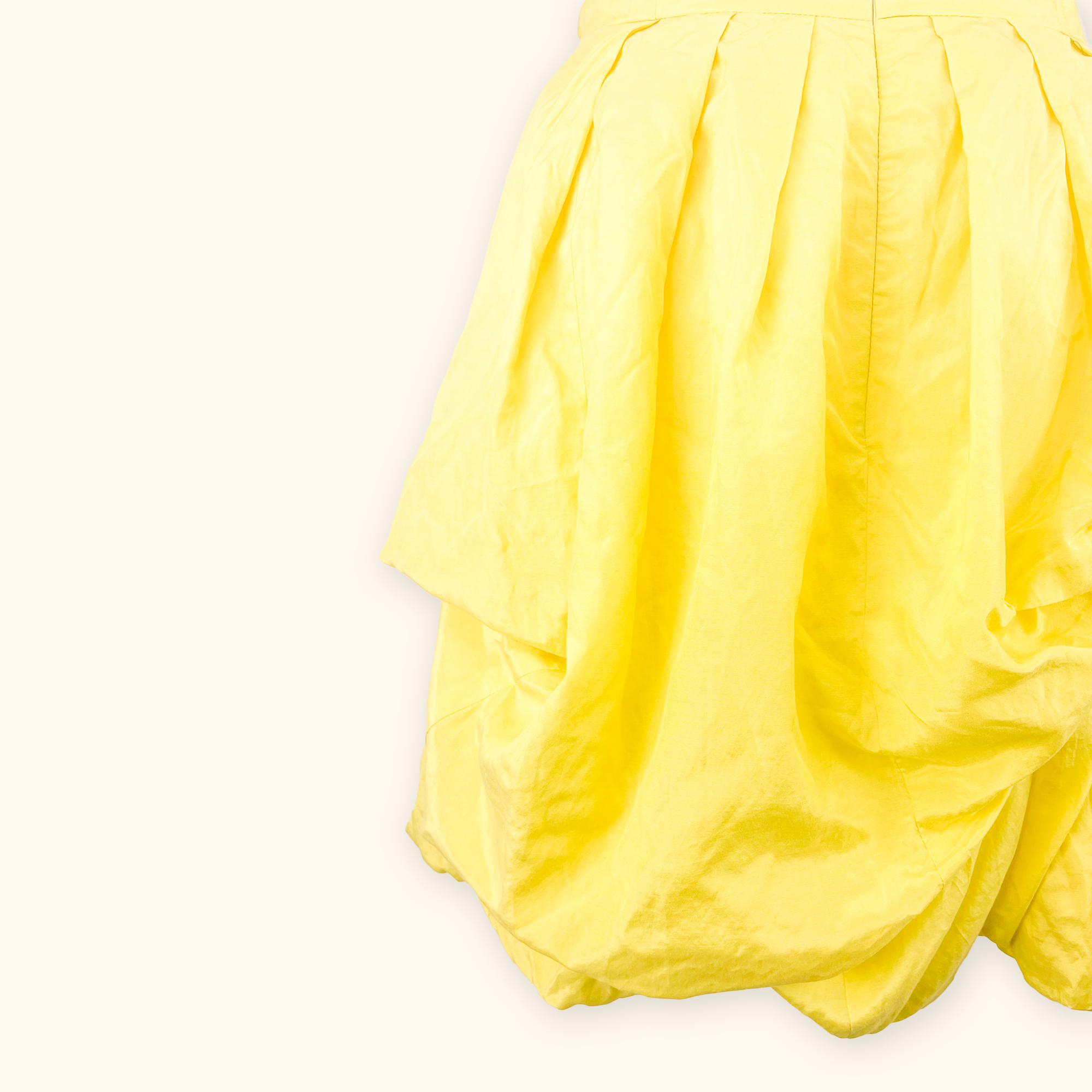 ASOS Yellow Puff Ball Strapless Mini Dress - Size 14 ASOS