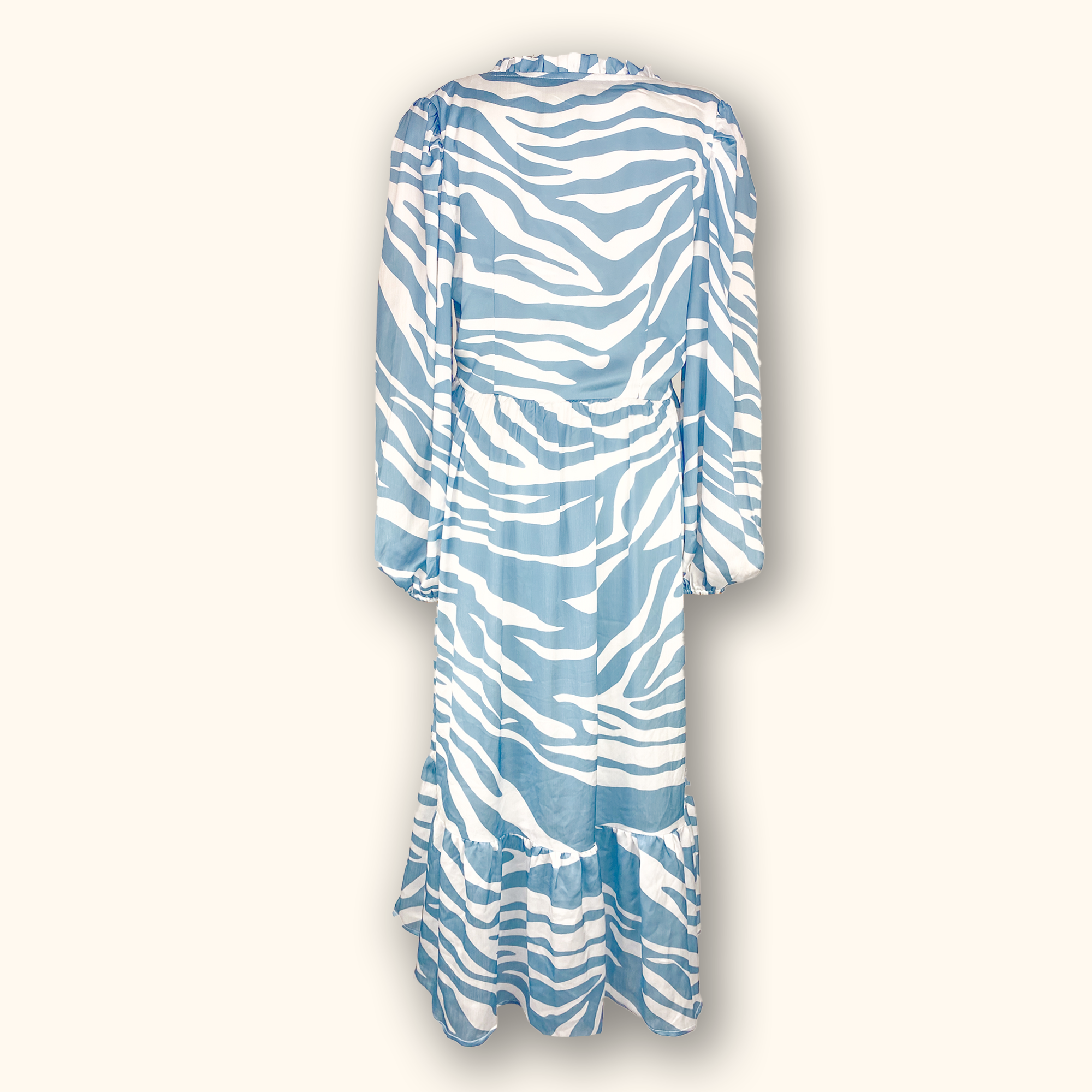 Never Fully Dressed Cool Blue Zebra Midi Dress - Size 16 -  - Dresses