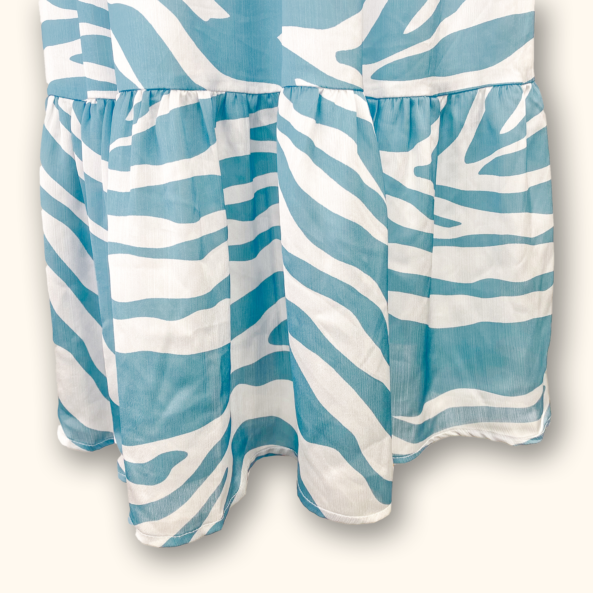 Never Fully Dressed Cool Blue Zebra Midi Dress - Size 16 -  - Dresses