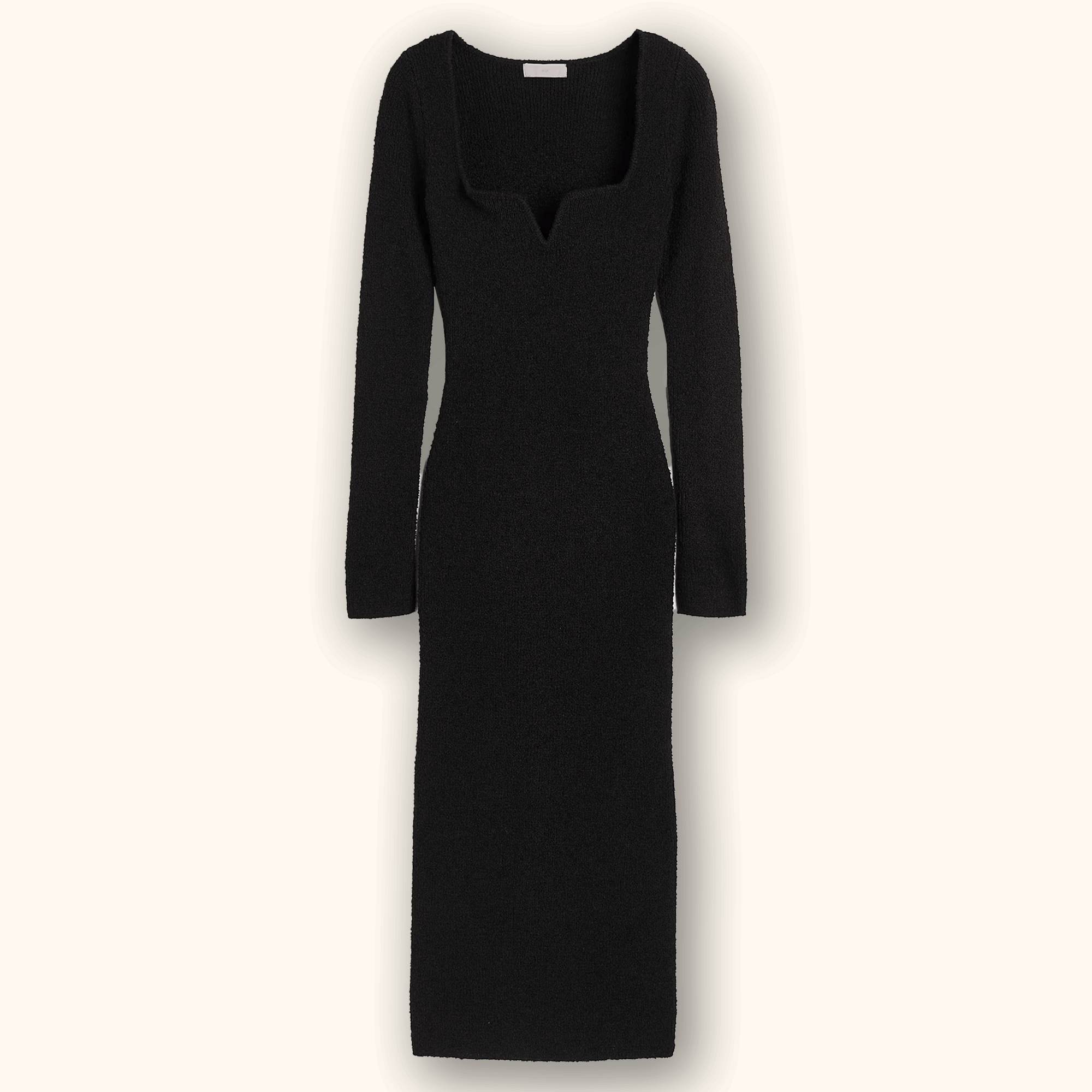 H&M Black Knitted Maxi Dress
