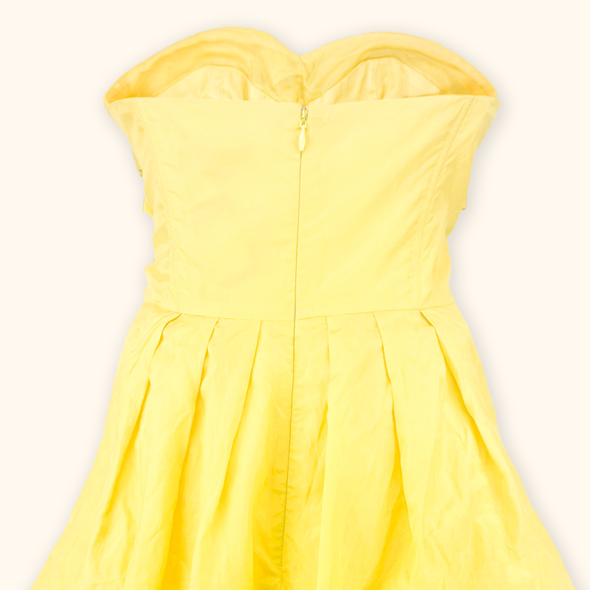 ASOS Yellow Puff Ball Strapless Mini Dress - Size 14 ASOS