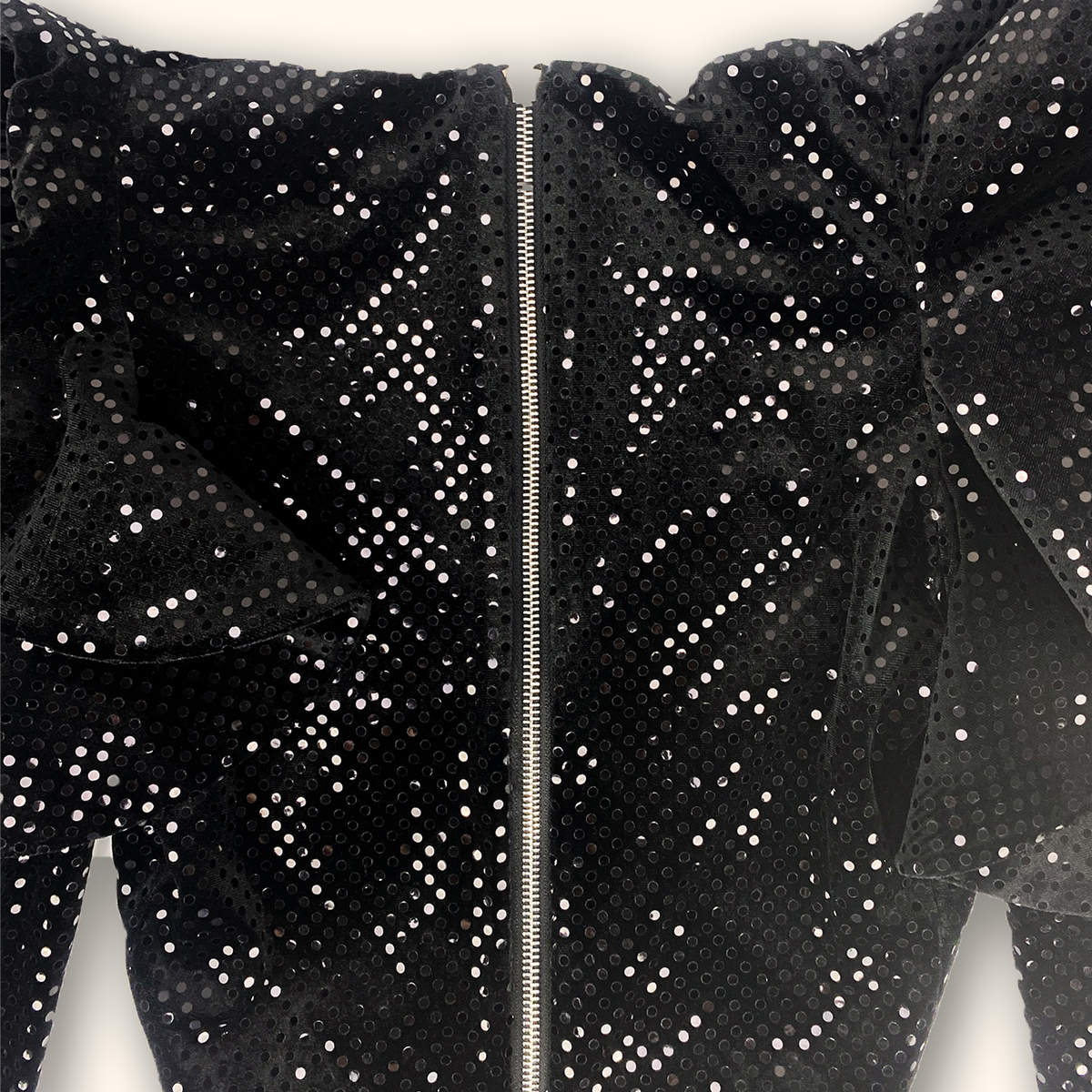 Nadine Merabi Clarissa Black Sparkle Mini Dress - Size XS