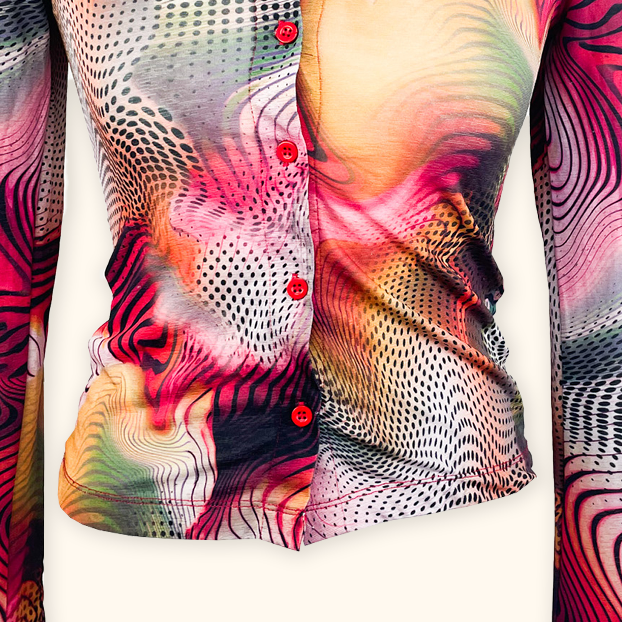 Jaded London Pink Swirl Long Sleeve Shirt - Size 6 Jaded London