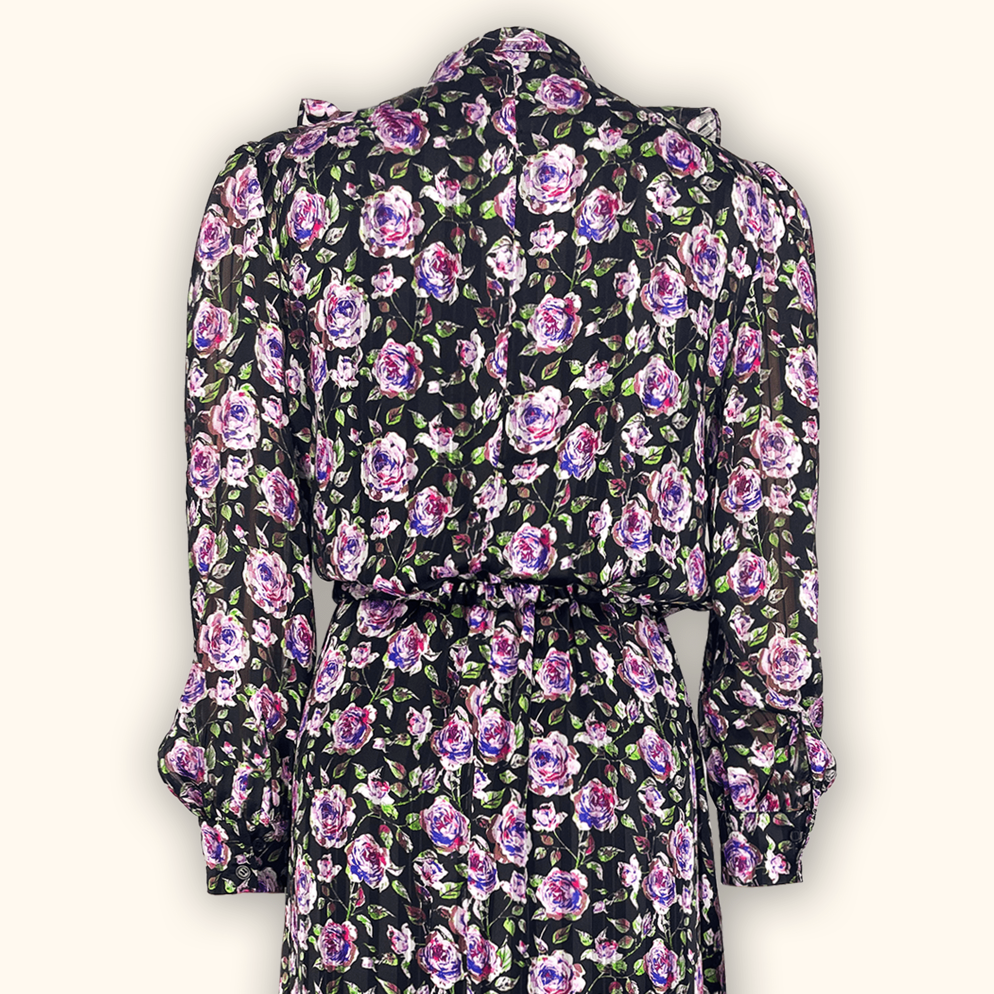 & Other Stories Black Floral Midi Dress - Size Small & Other Stories