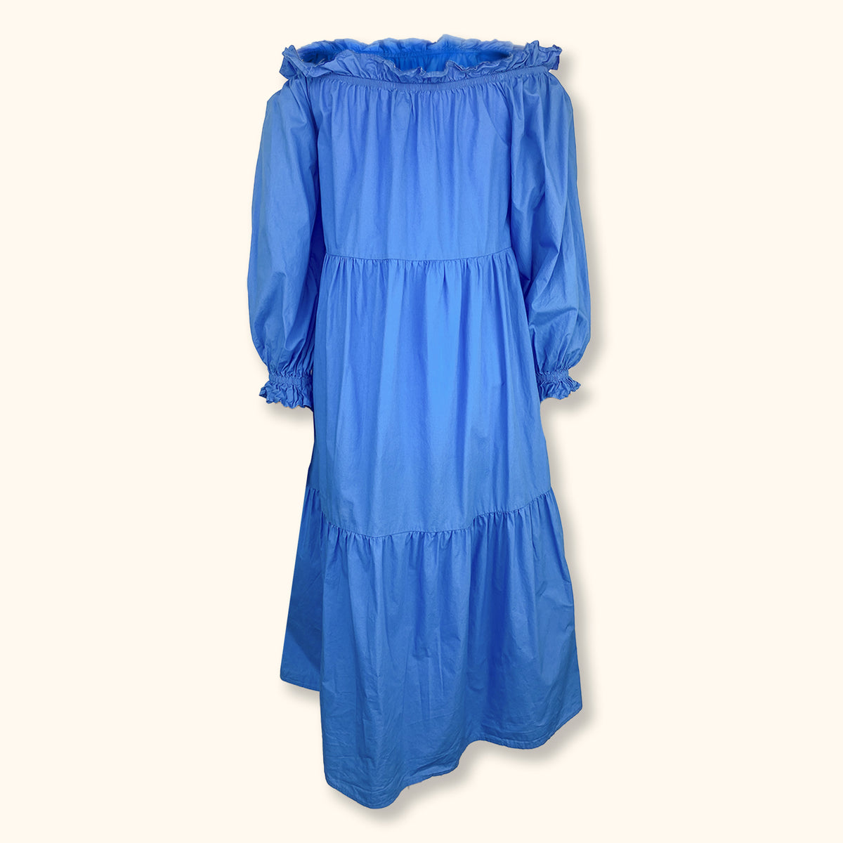 River Island Blue Bardot Smock Dress - Size 14