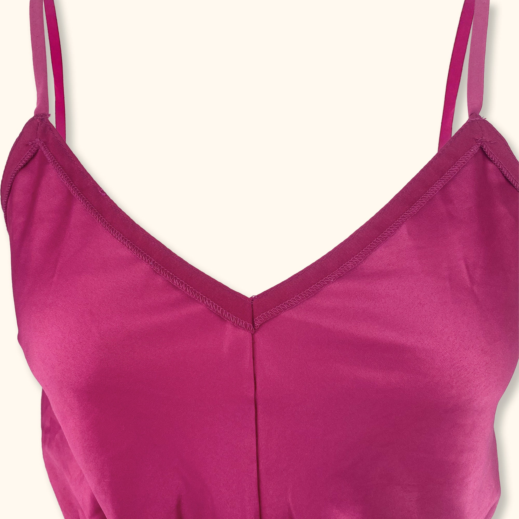 Zara Pink Satin Ruffle Crop Top - Size Small -  - Tops & Shirts