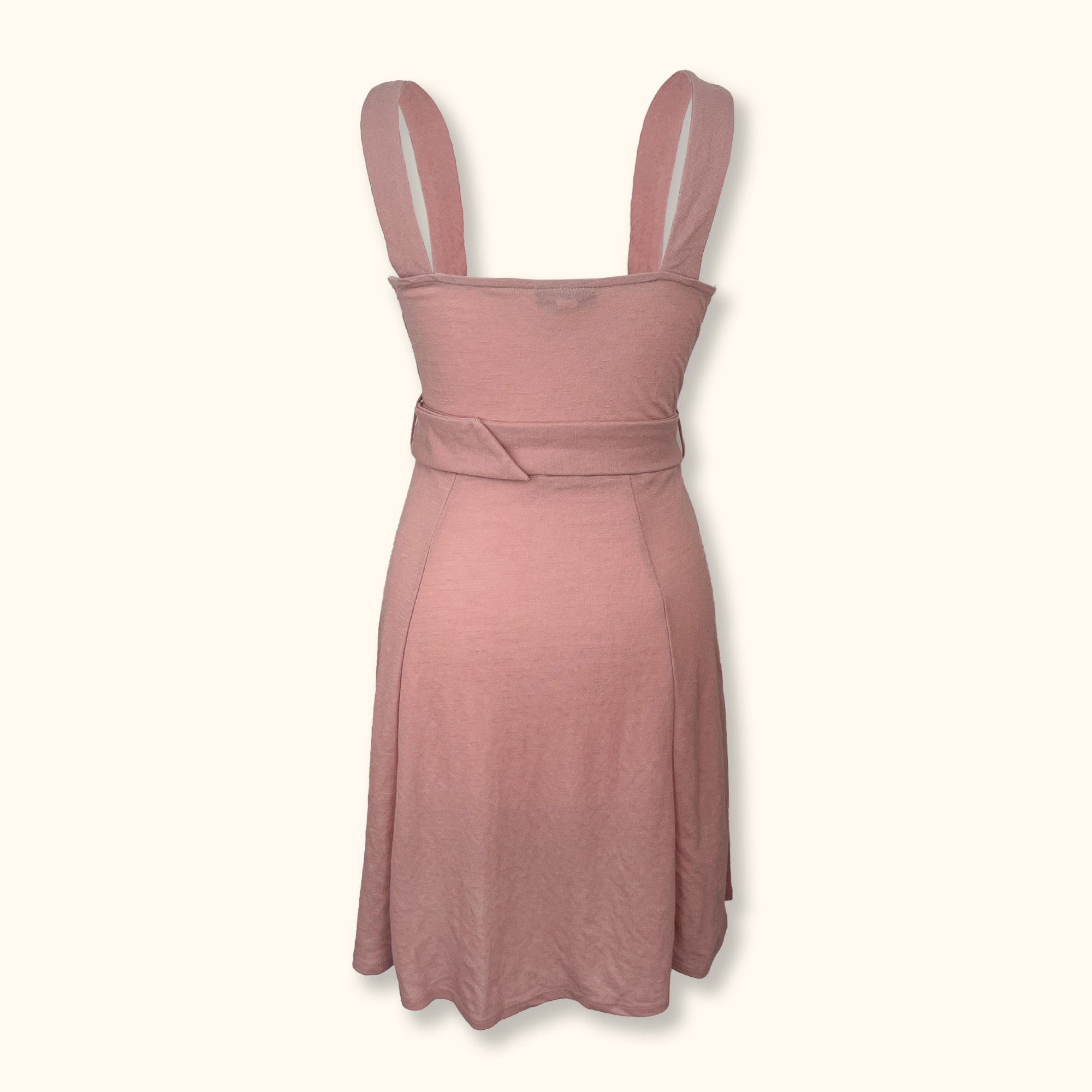 Topshop Pink Sleeveless Mini Dress with Belt - Size 10 - - Dresses
